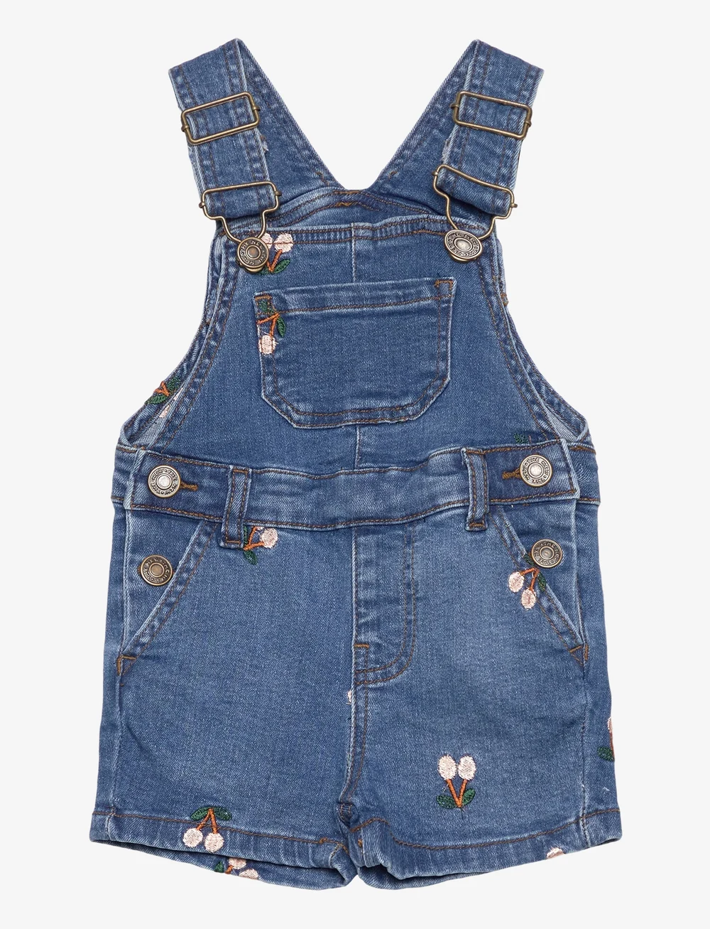 The New - TNSTOvia Short Denim Dungarees - dungarees - light blue denim emb - 1