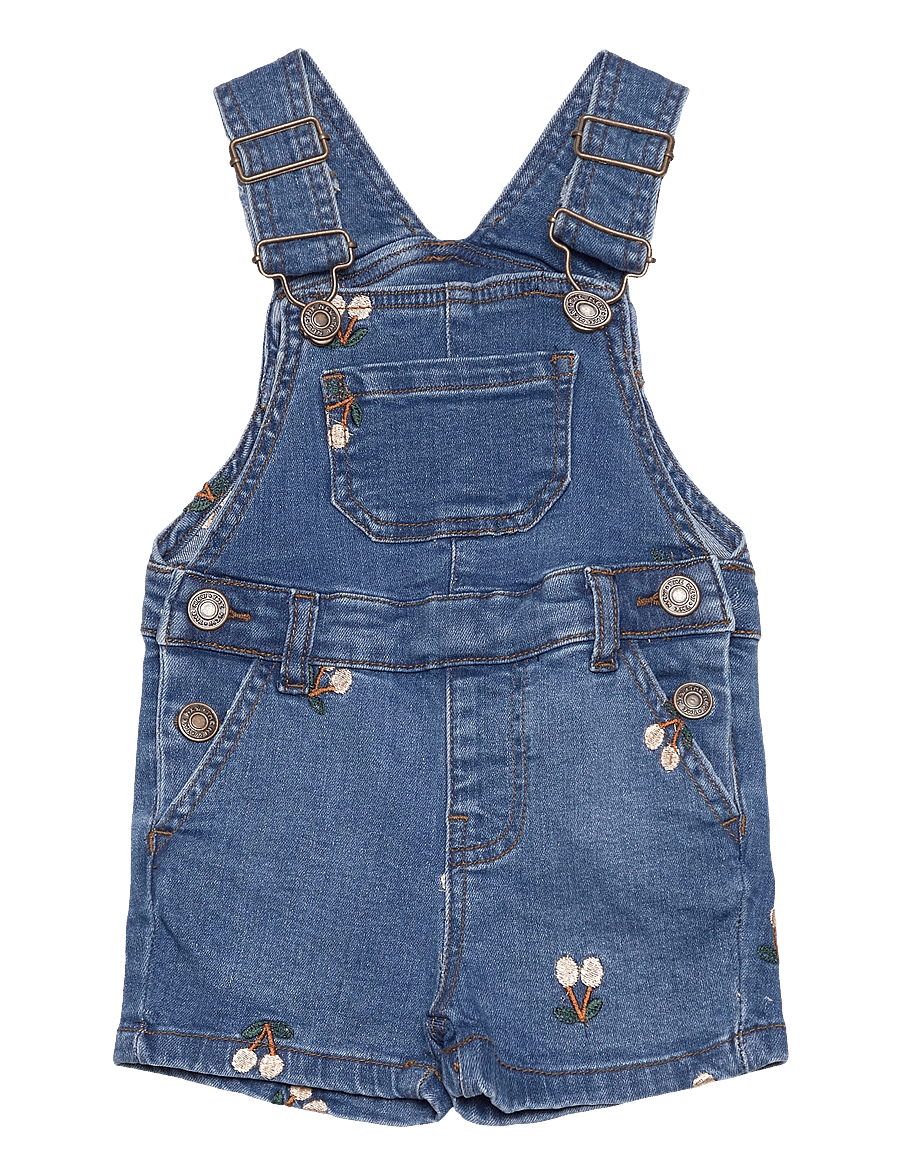 The New - TNSTOvia Short Denim Dungarees - light blue denim emb - 1