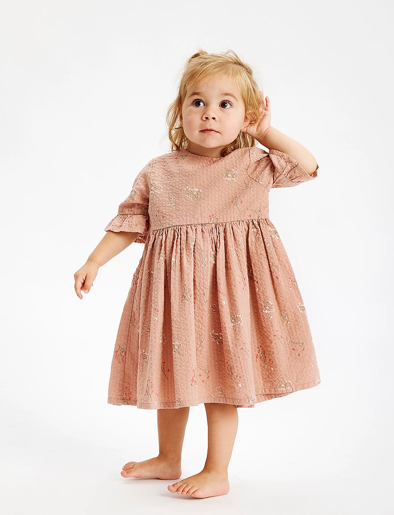 The New - TNSTOline S_S Dress - kurzärmelige babykleider - adobe rose aop - 0