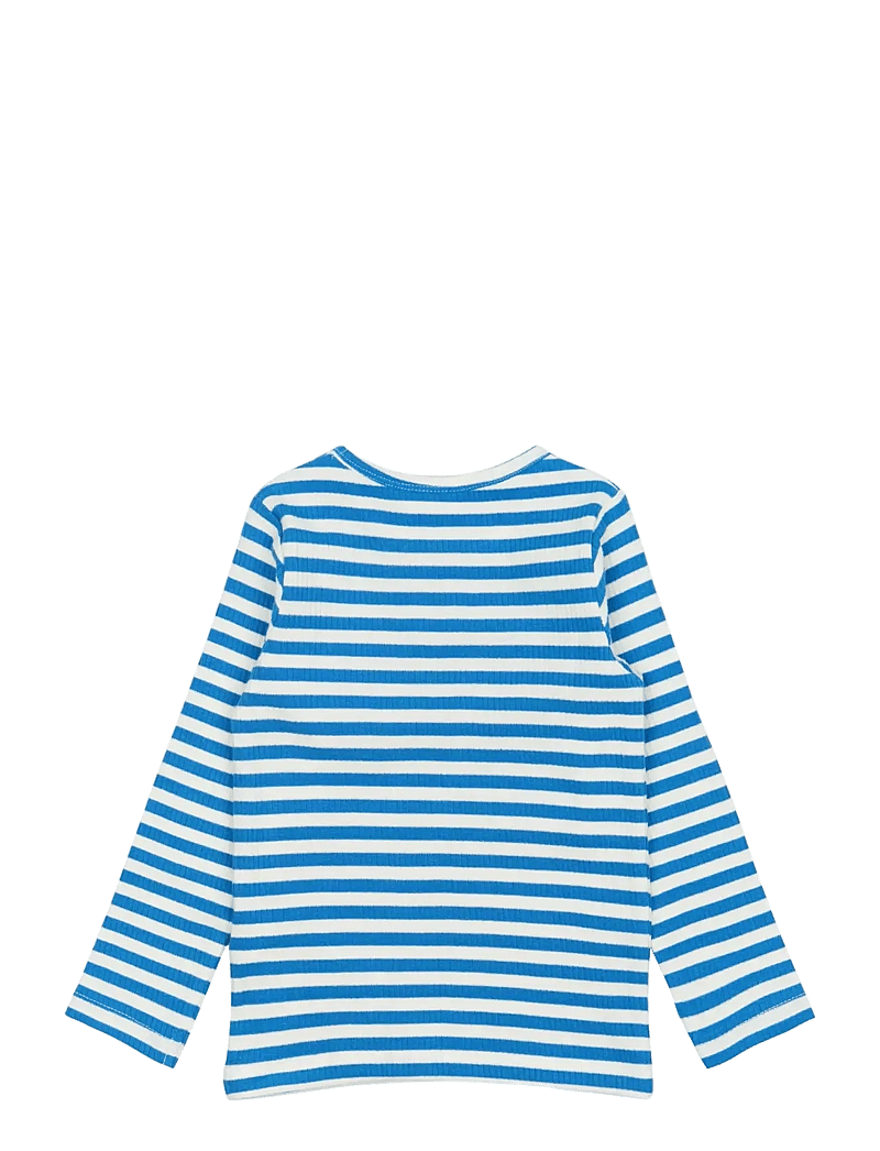 The New - TNSTFro L_S Rib Tee - långärmade t-shirts - campanula striped - 1