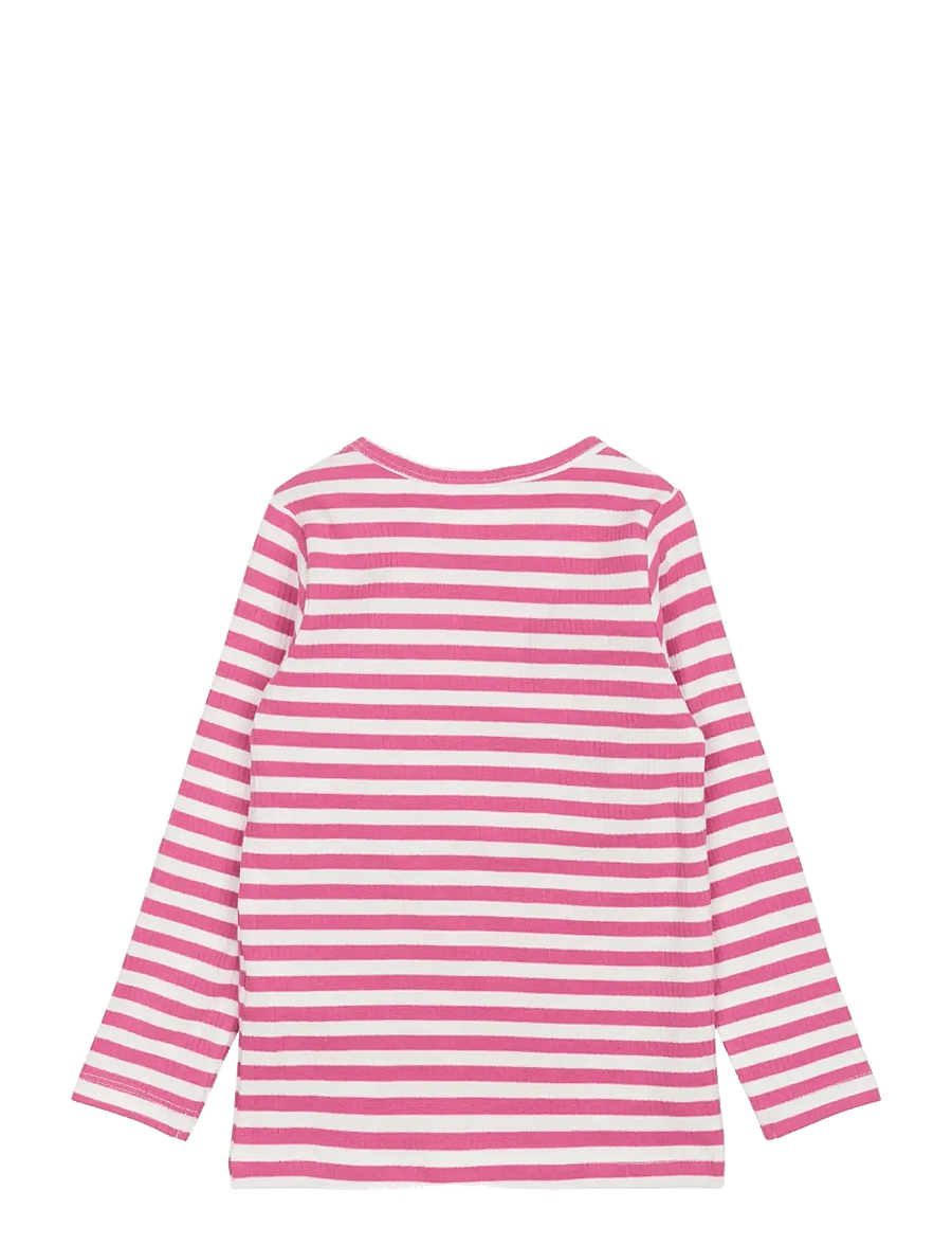 The New - TNSTFro L_S Rib Tee - langärmelig - ibis rose striped - 2