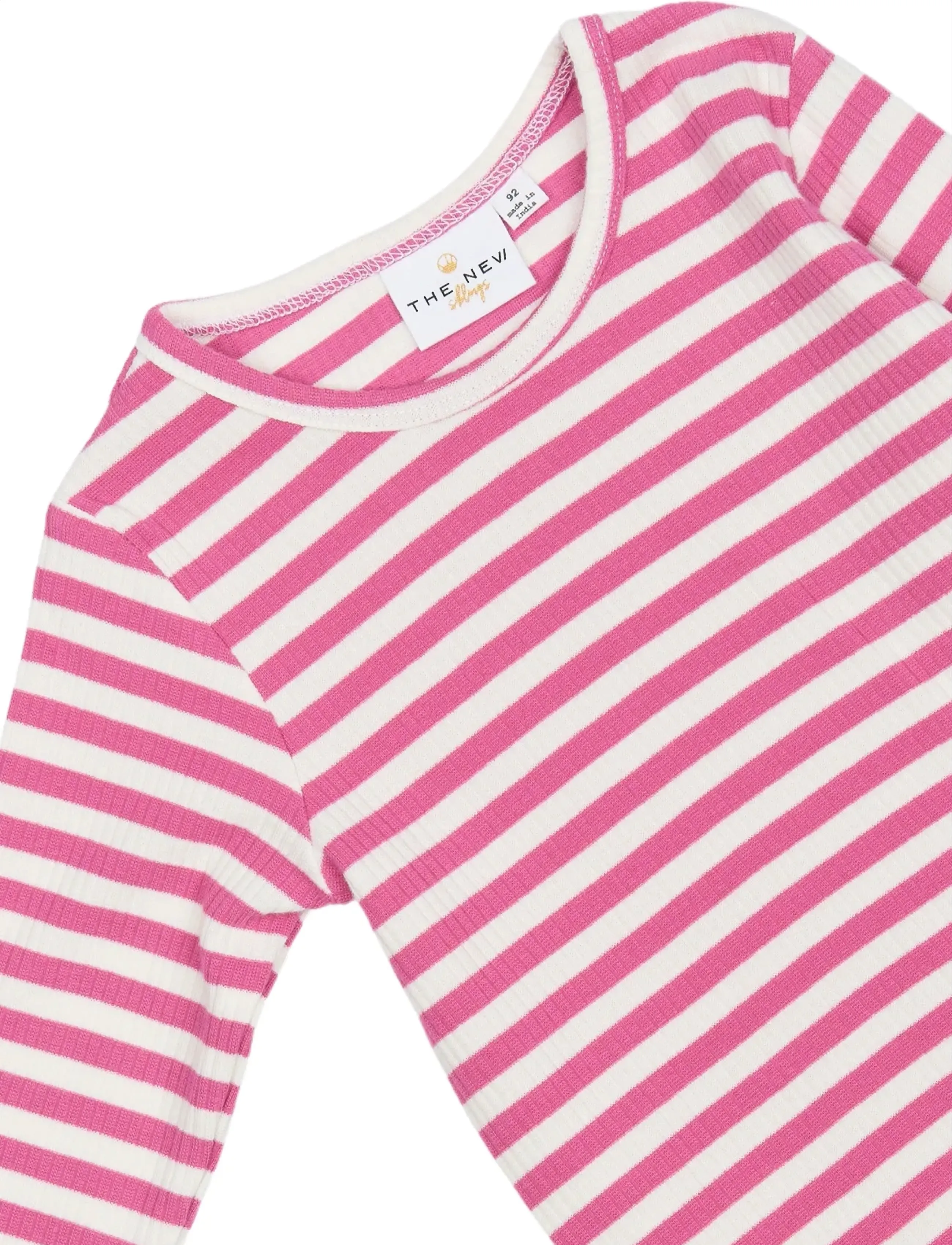 The New - TNSTFro L_S Rib Tee - langärmelig - ibis rose striped - 3