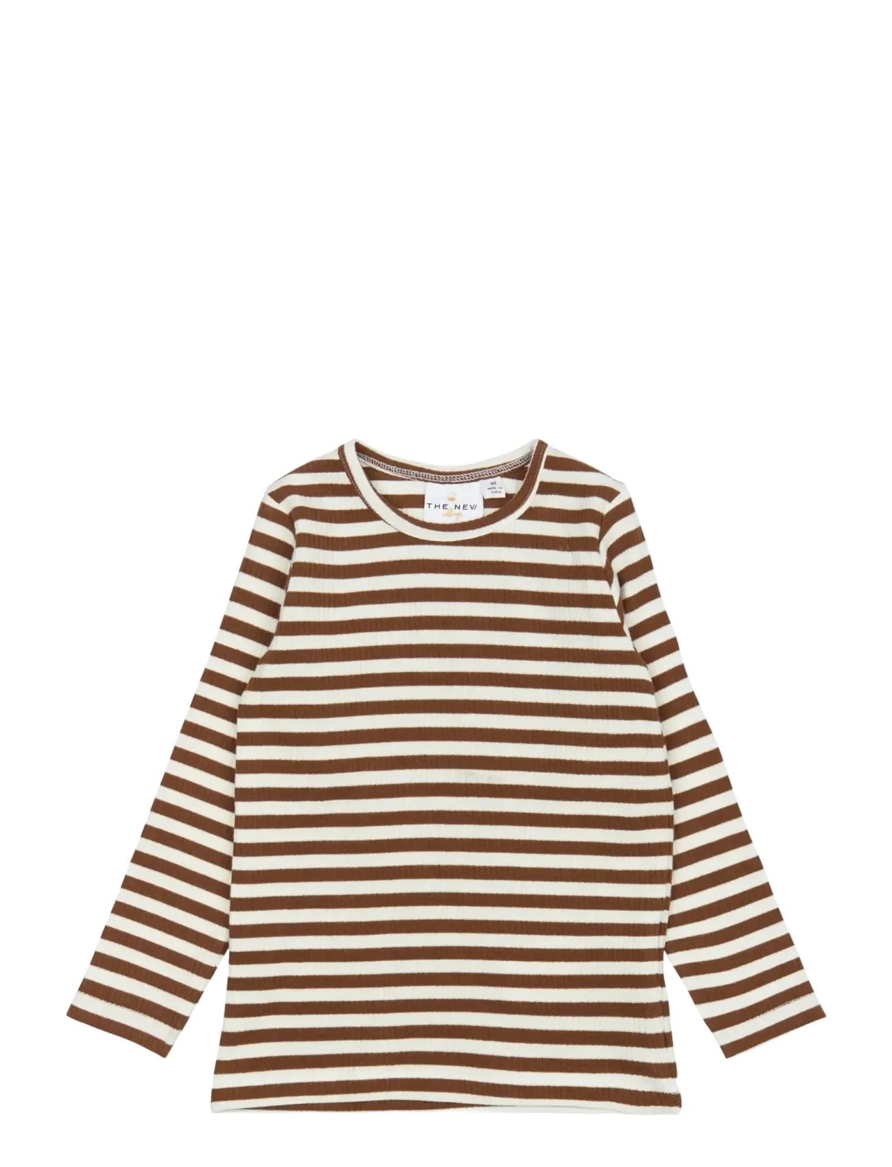 TNSTFro L_S Rib Tee - TOFFEE STRIPED