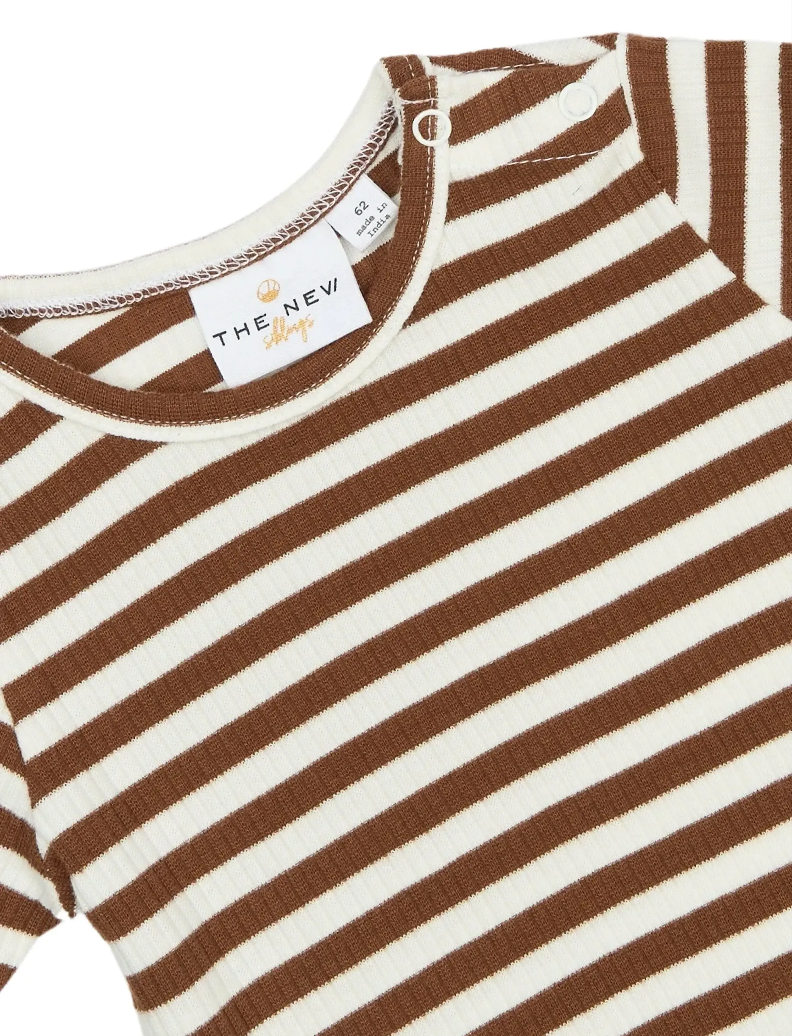 The New - TNSTFro L_S Rib Tee - langærmede t-shirts - toffee striped - 3