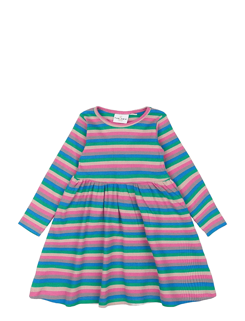 The New - TNSTPolly L_S Rib Dress - langärmelige babykleider - multi striped - 0