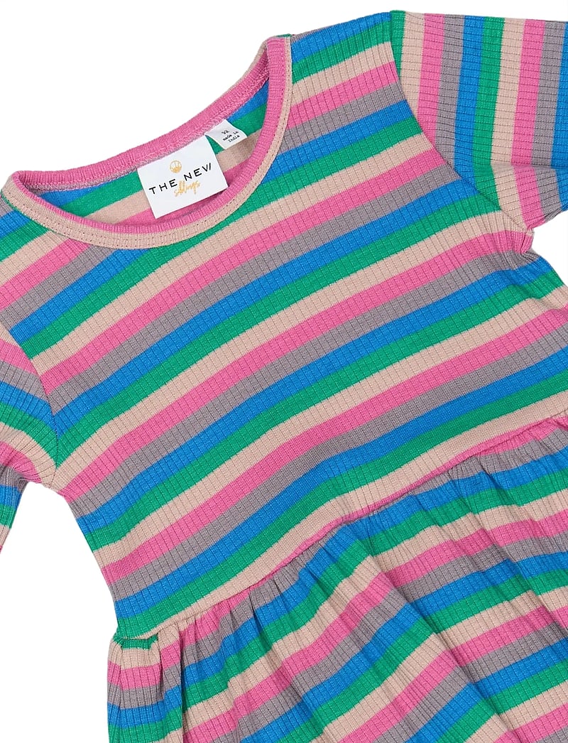 The New - TNSTPolly L_S Rib Dress - langärmelige babykleider - multi striped - 2