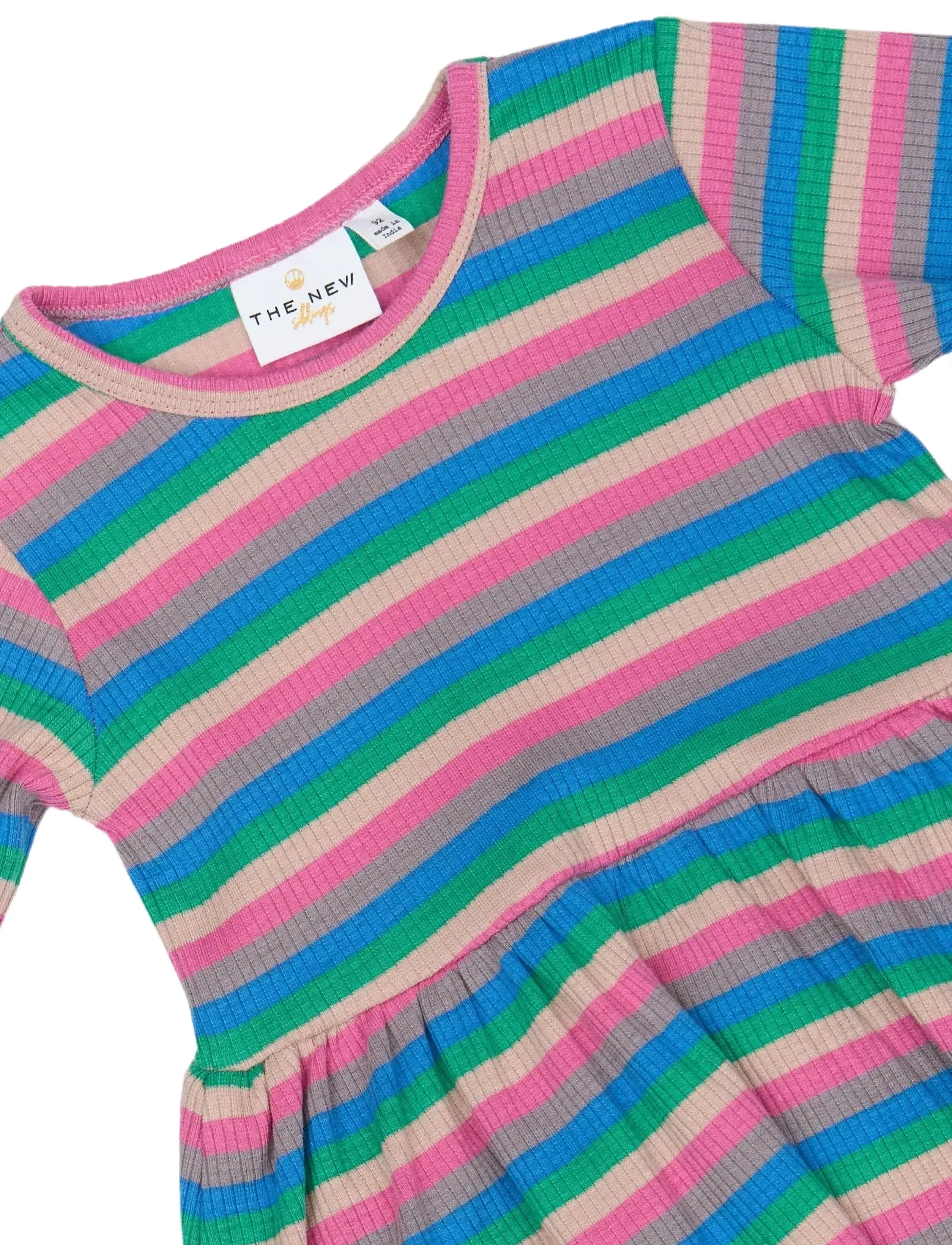 The New - TNSTPolly L_S Rib Dress - multi striped - 2
