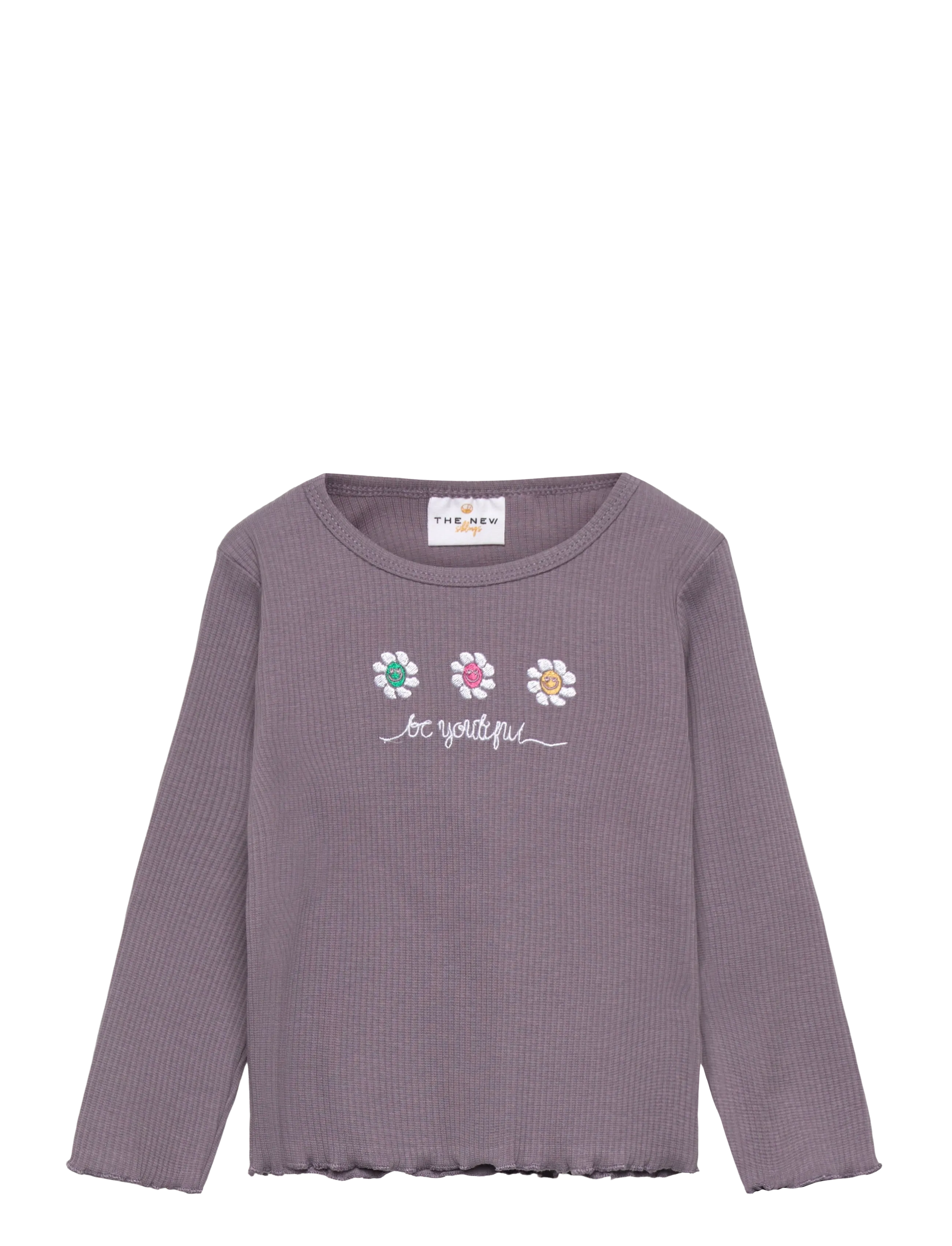 THE NEW Tnstprincess L_S Rib Tee Lila - 110 - Kinder