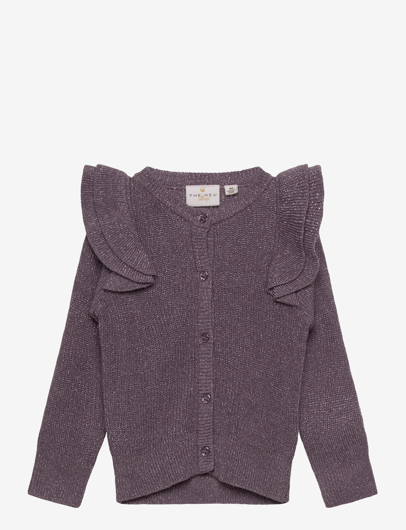 The New - TNSTPerle Glitter Knit Cardigan - koftor - gray ridge - 0