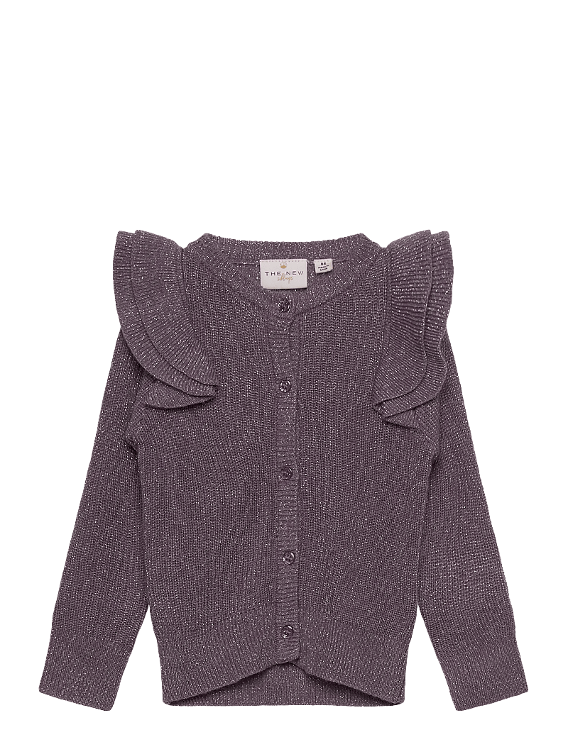 The New - TNSTPerle Glitter Knit Cardigan - koftor - gray ridge - 0