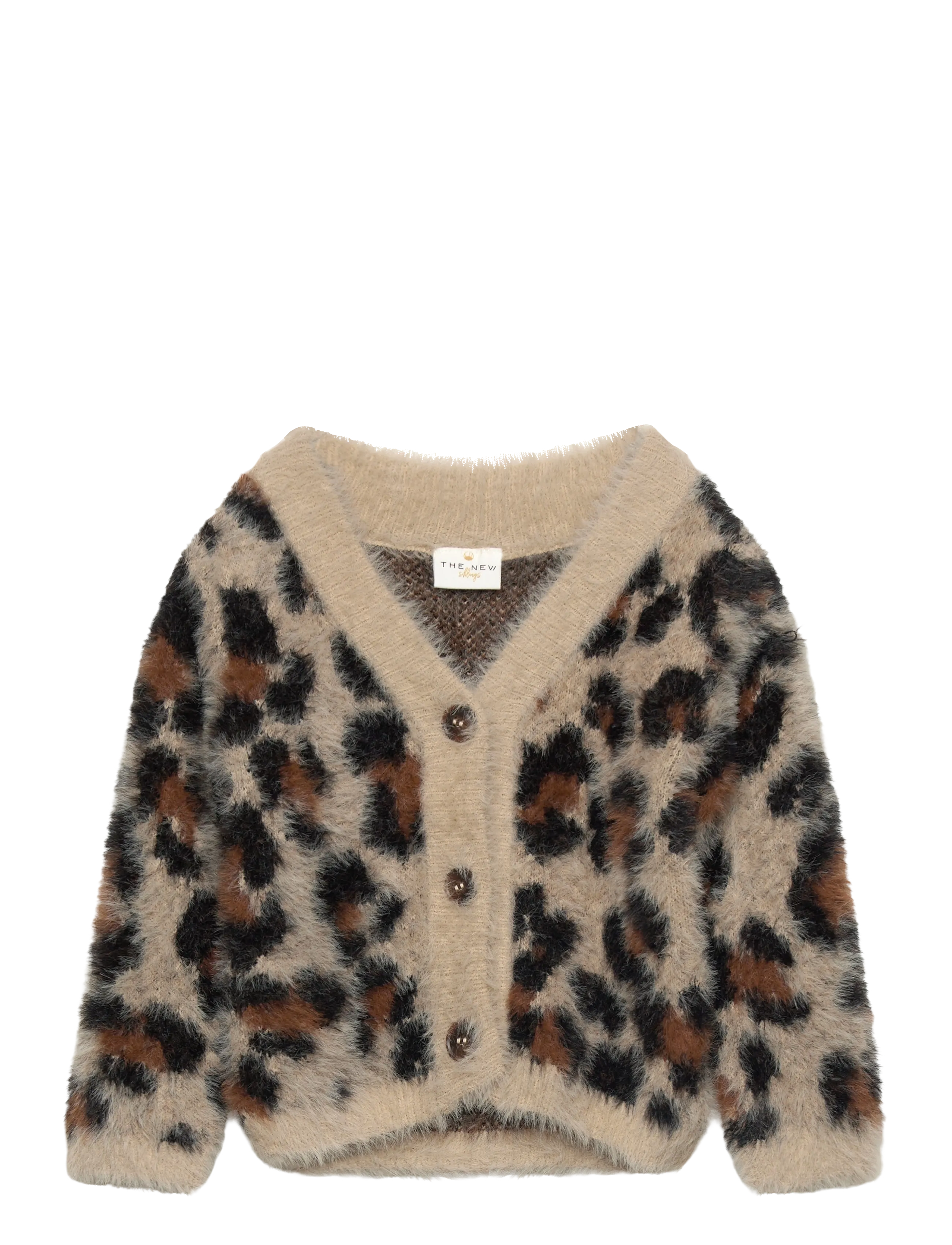 The New TNSTPamela Jacquard Cardigan - Strickmode - FEATHER GRAY AOP / beige