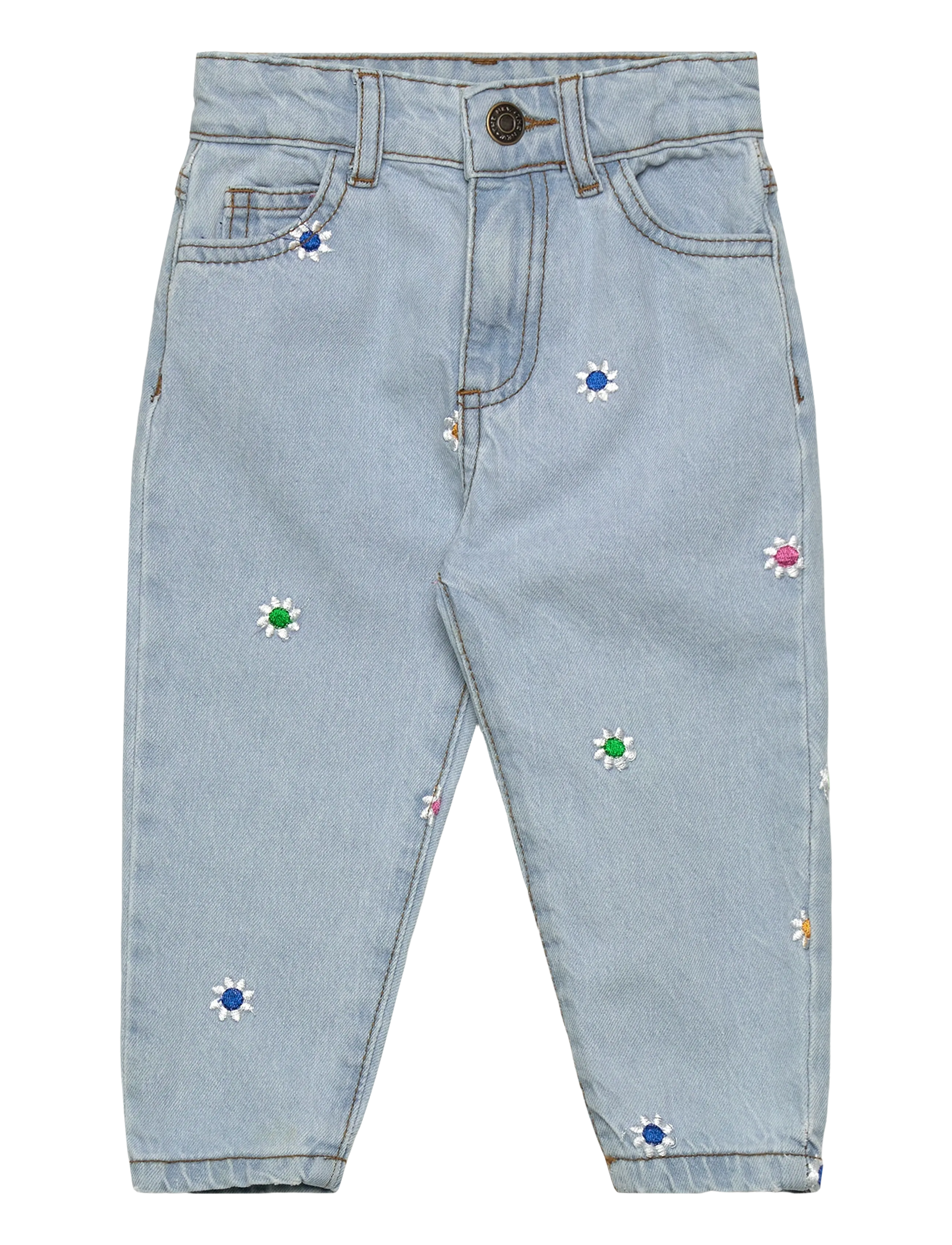 The New - TNSTPortia Carrot Jeans - gallabuxur - light blue denim emb - 1
