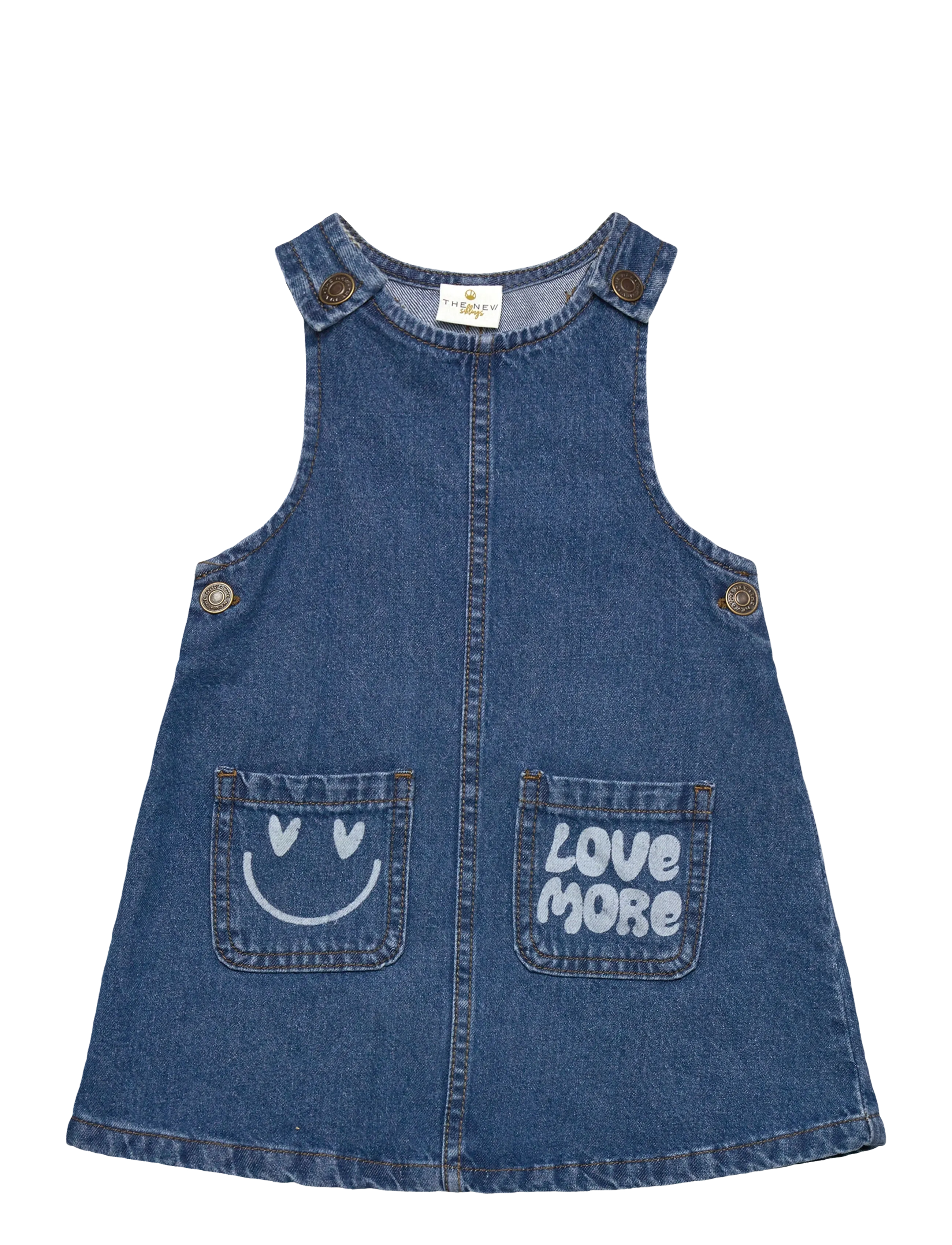 The New TNSTPida S_L Denim Dress - Overallkjoler - MEDIUM BLUE DENIM / blue