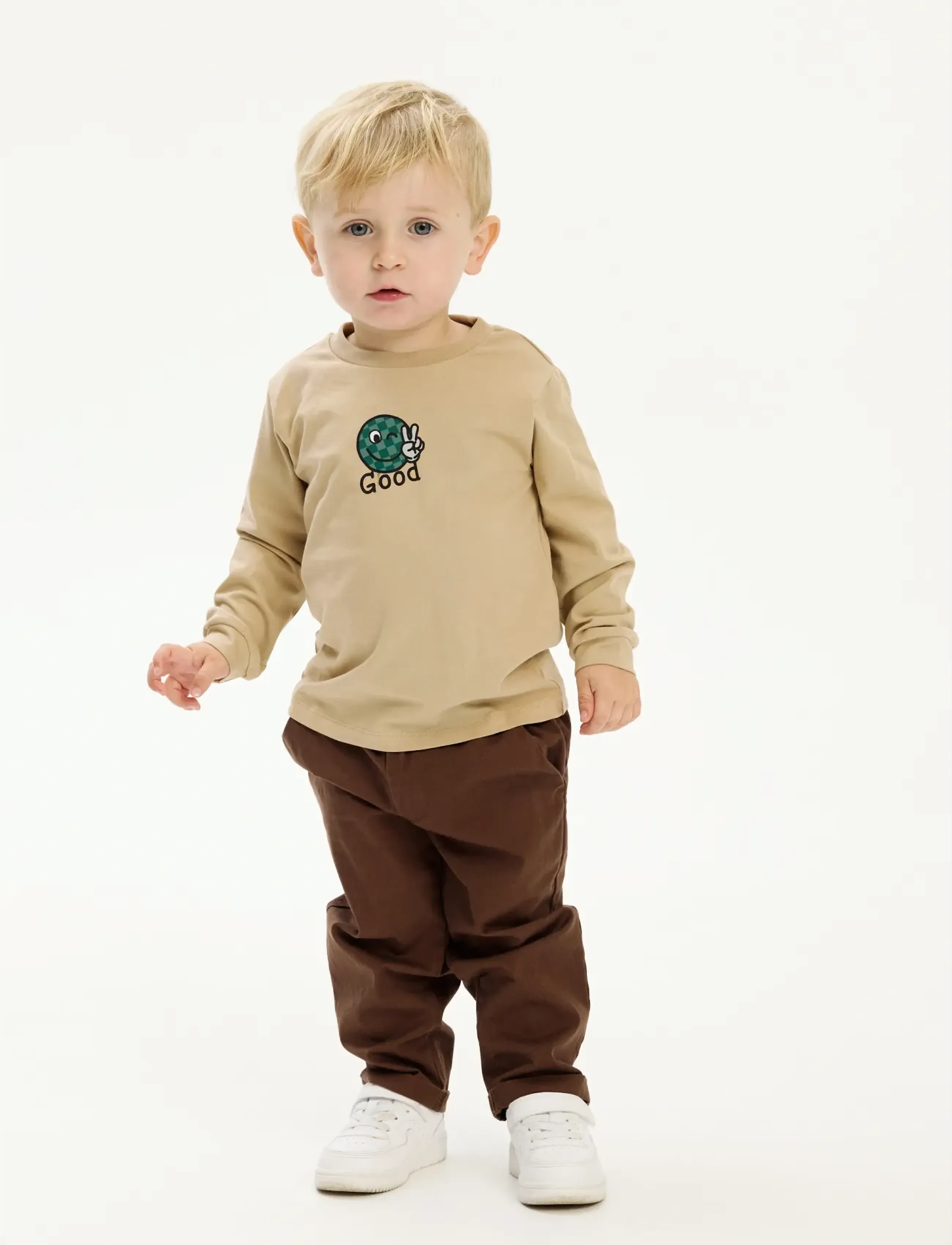 The New TNSTPatton L_S Tee - Yläosat - HUMUS / beige