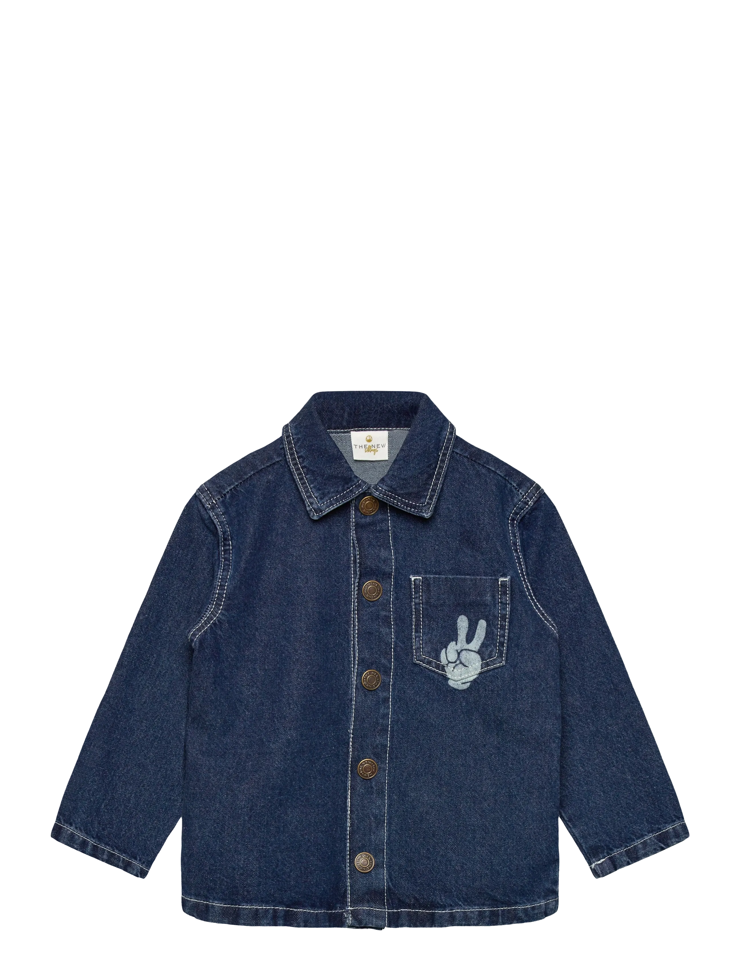 The New - TNSTParker OS Denim Overshirt - teksa ja velvet - blue denim - 0