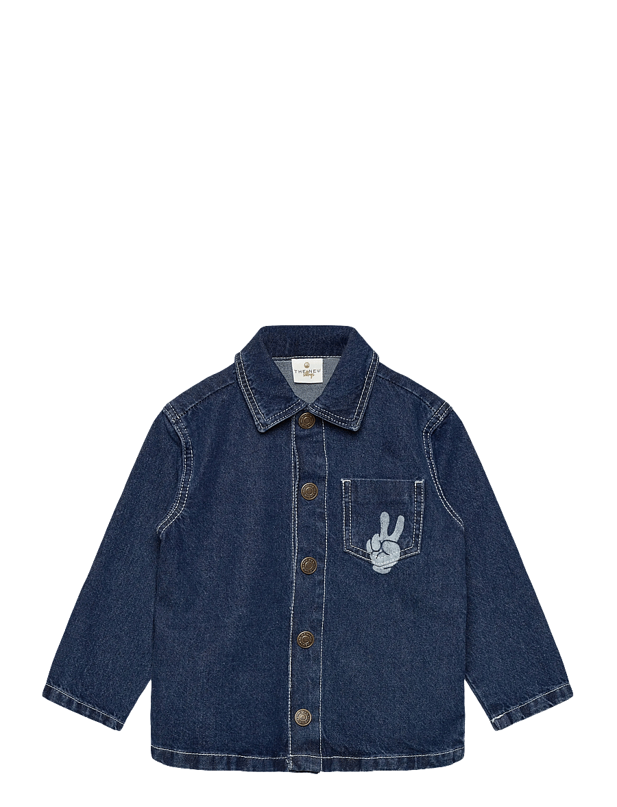 The New - TNSTParker OS Denim Overshirt - teksa ja velvet - blue denim - 0