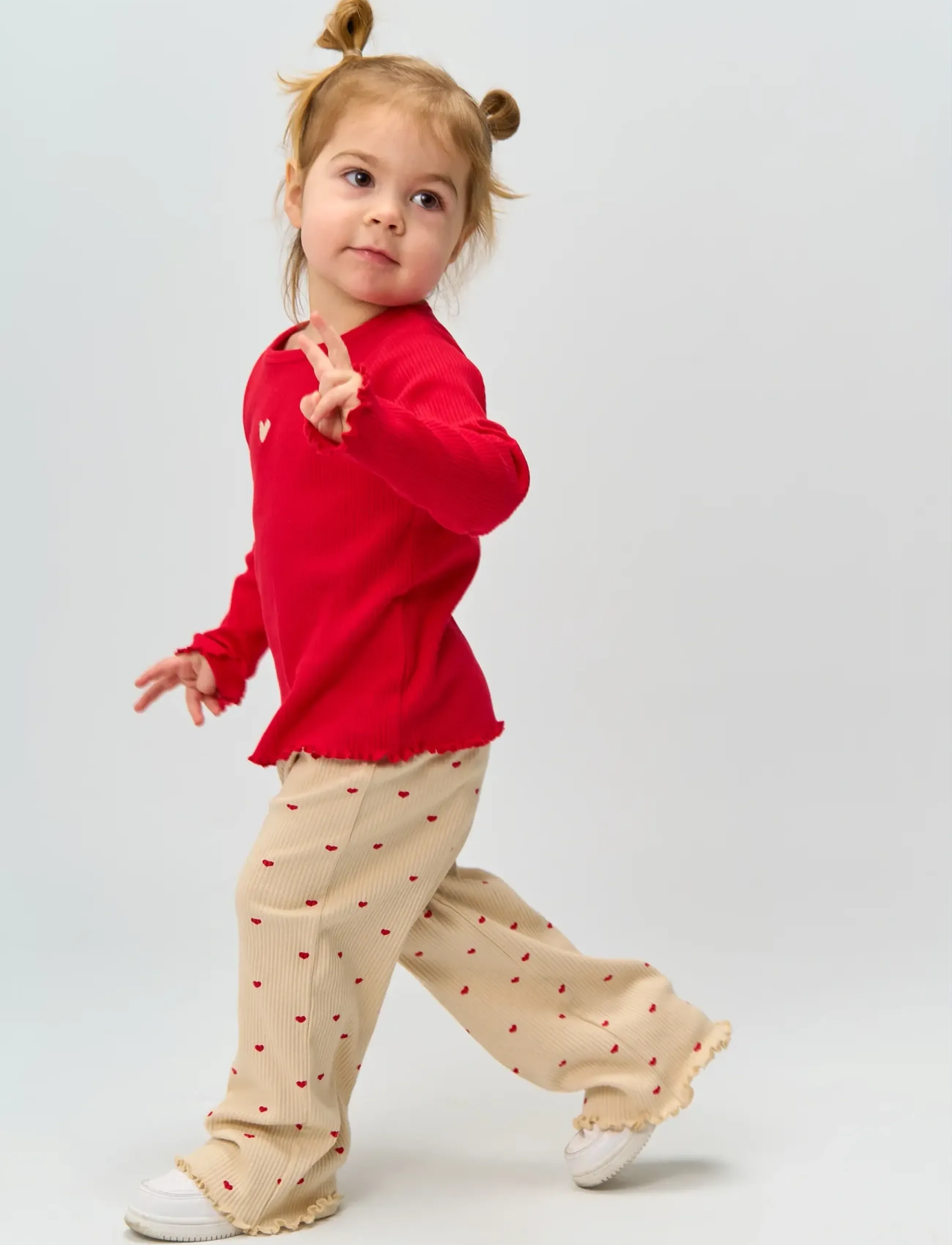 The New - TNSTRhea Wide Rib Pants - gardenia aop - 3