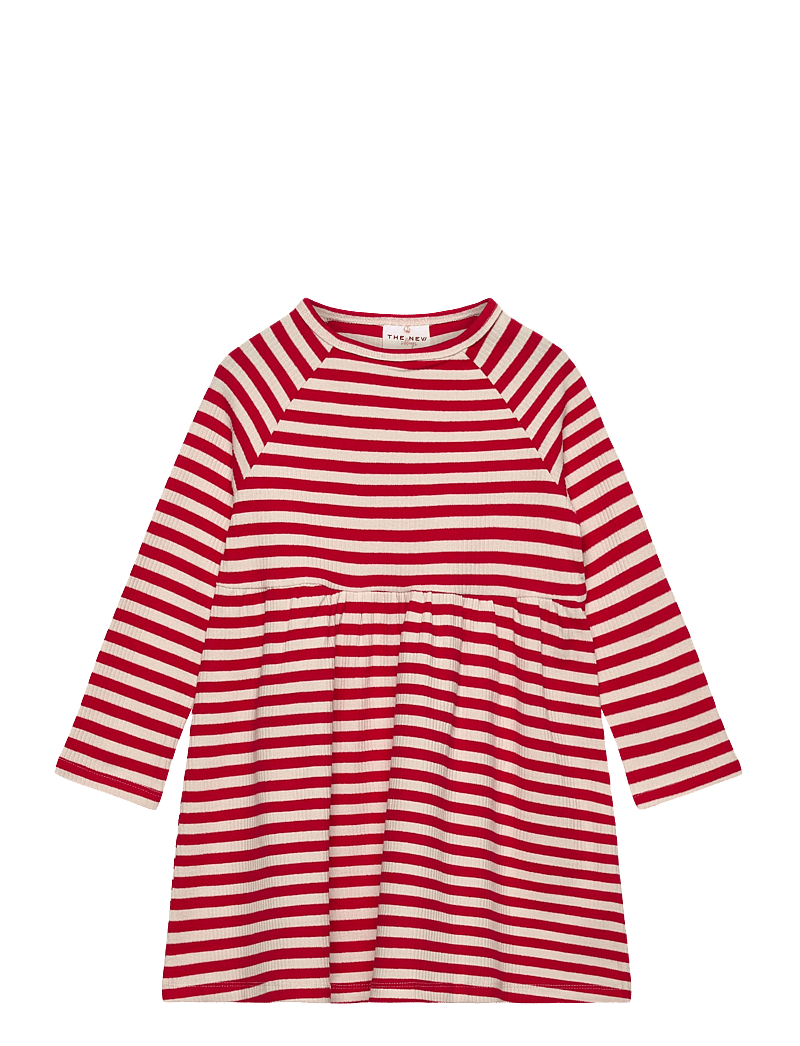 The New - TNSTFro L_S Loose Rib Dress - langærmede hverdagskjoler - ski patrol striped - 0