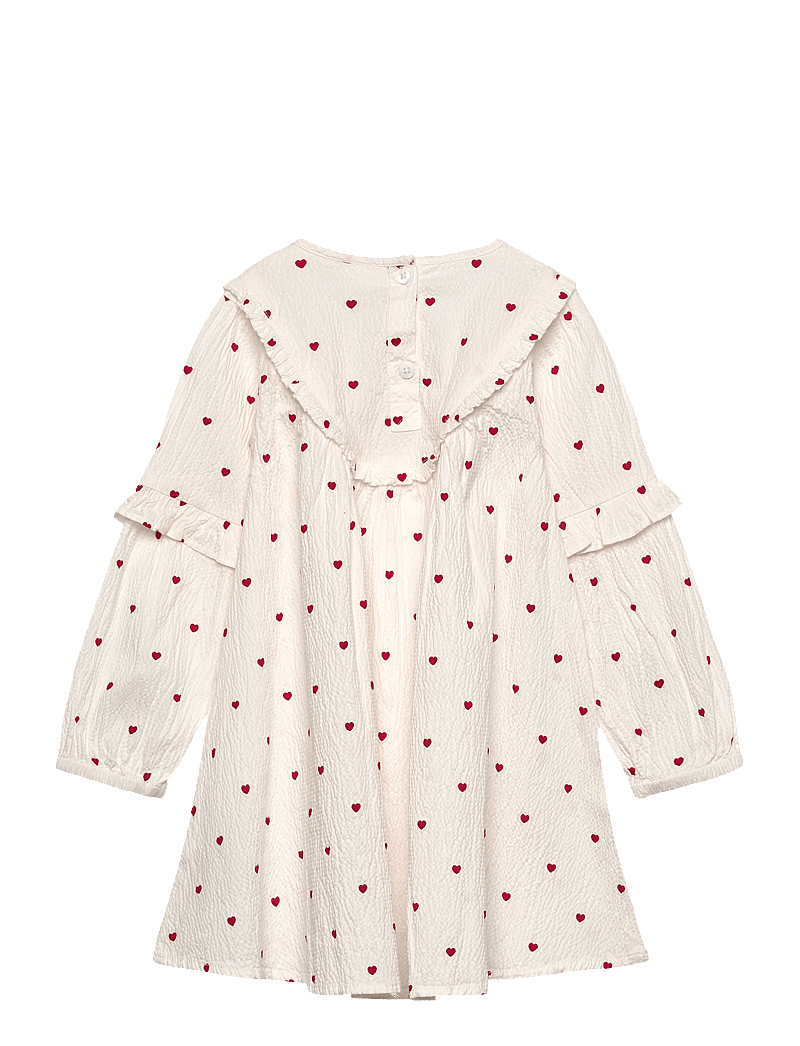 The New - TNSTRaven L_S Dress - long-sleeved casual dresses - gardenia aop - 1