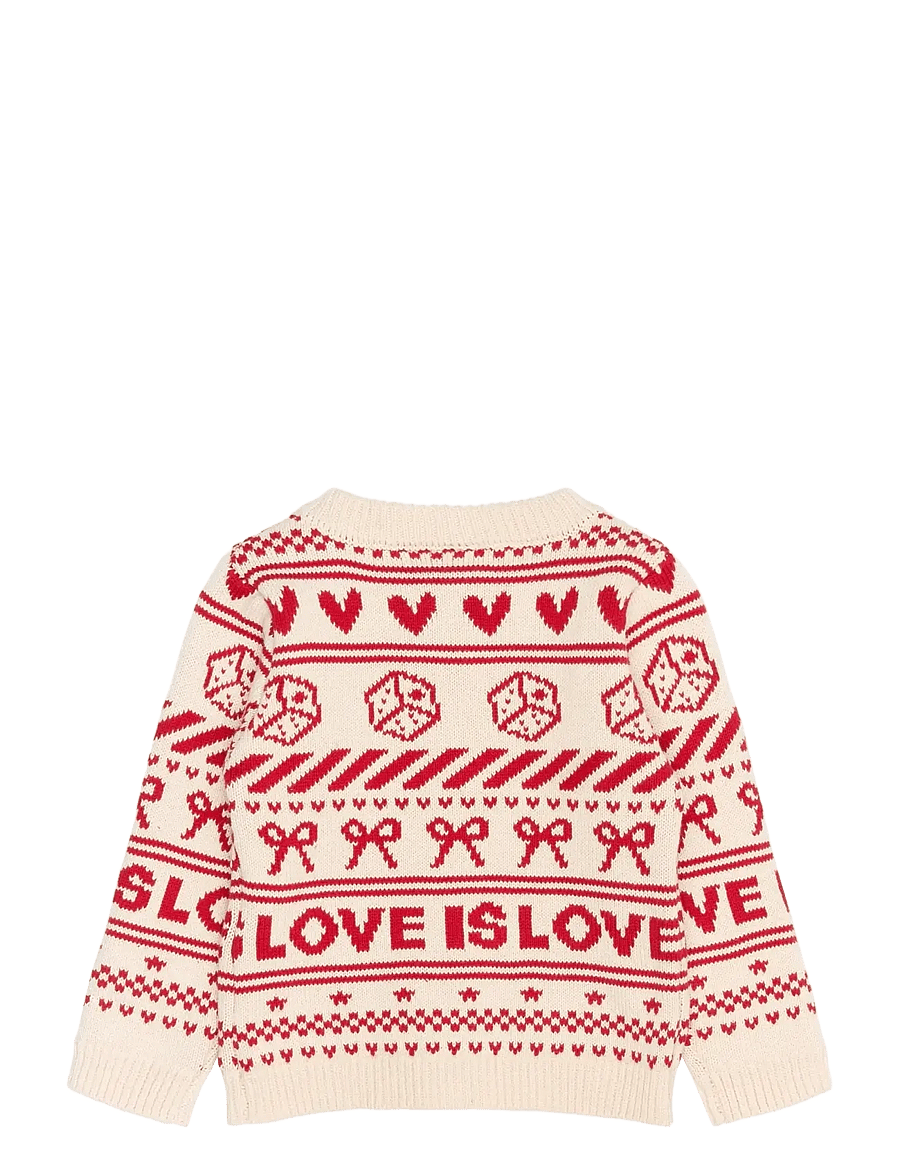 The New - TNSTRegina Jacquard Cardigan - cardigans - gardenia aop - 2