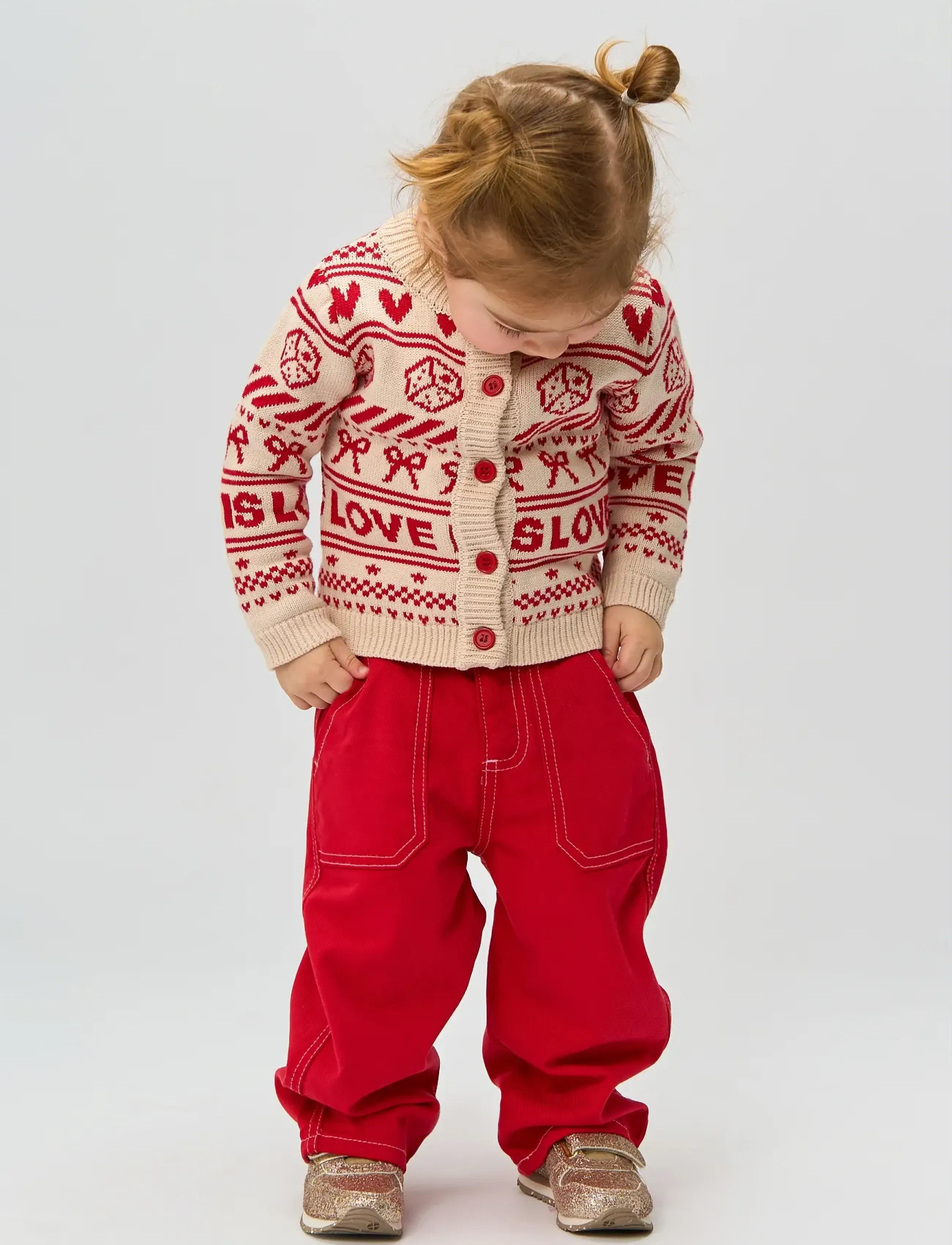 The New TNSTRosaria Wide Pants - Loose jeans - SKI PATROL / red