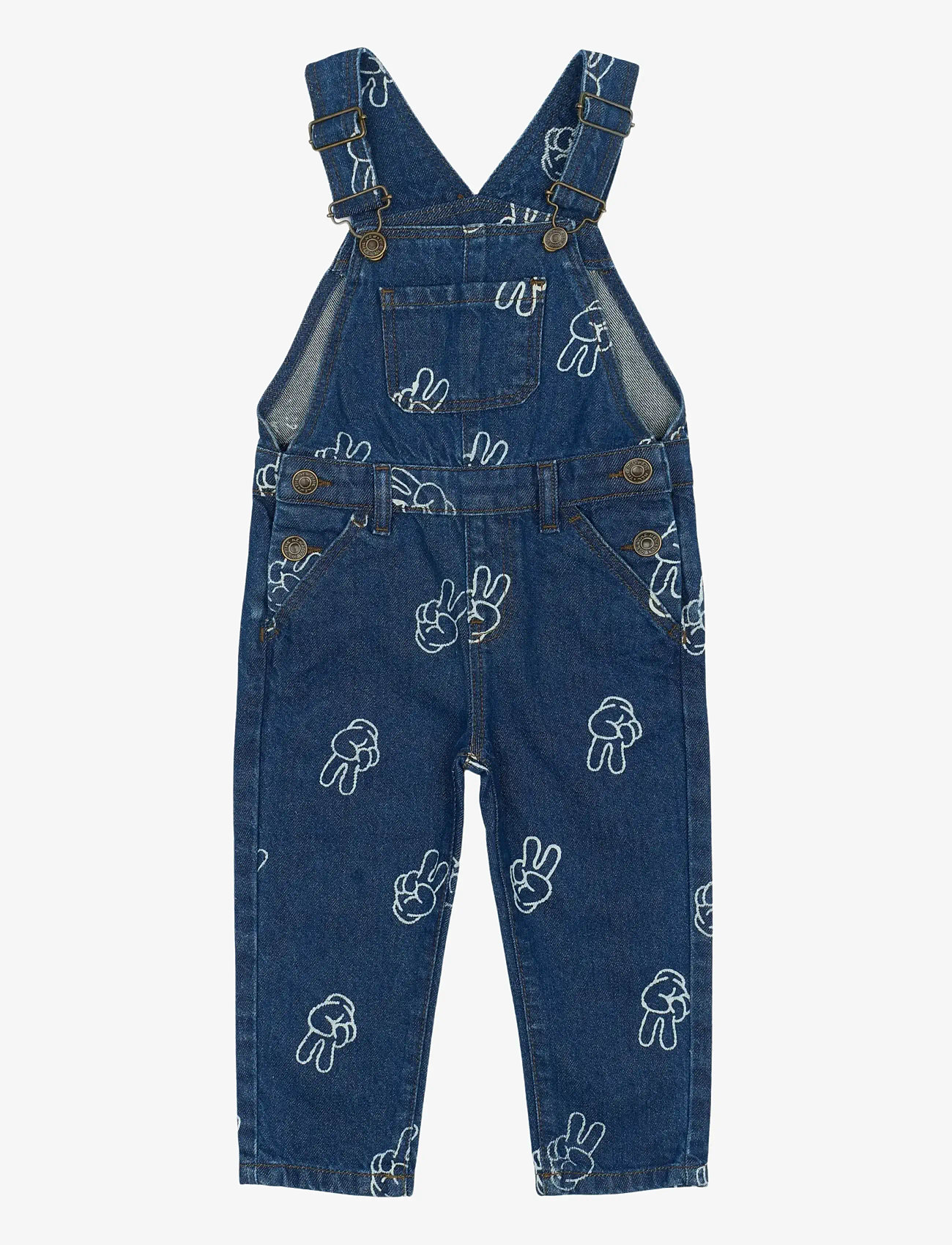 The New - TNSTProsper Denim Dungarees - hängselbyxor - medium blue denim aop - 0
