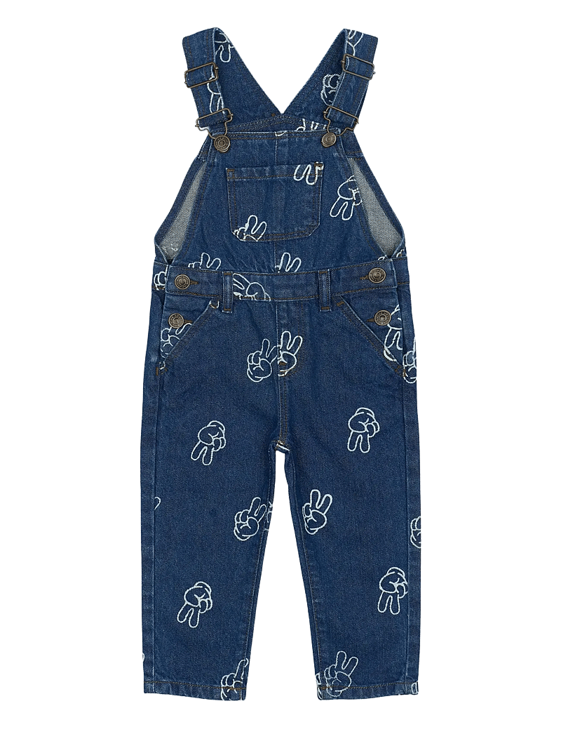 The New - TNSTProsper Denim Dungarees - hängselbyxor - medium blue denim aop - 0