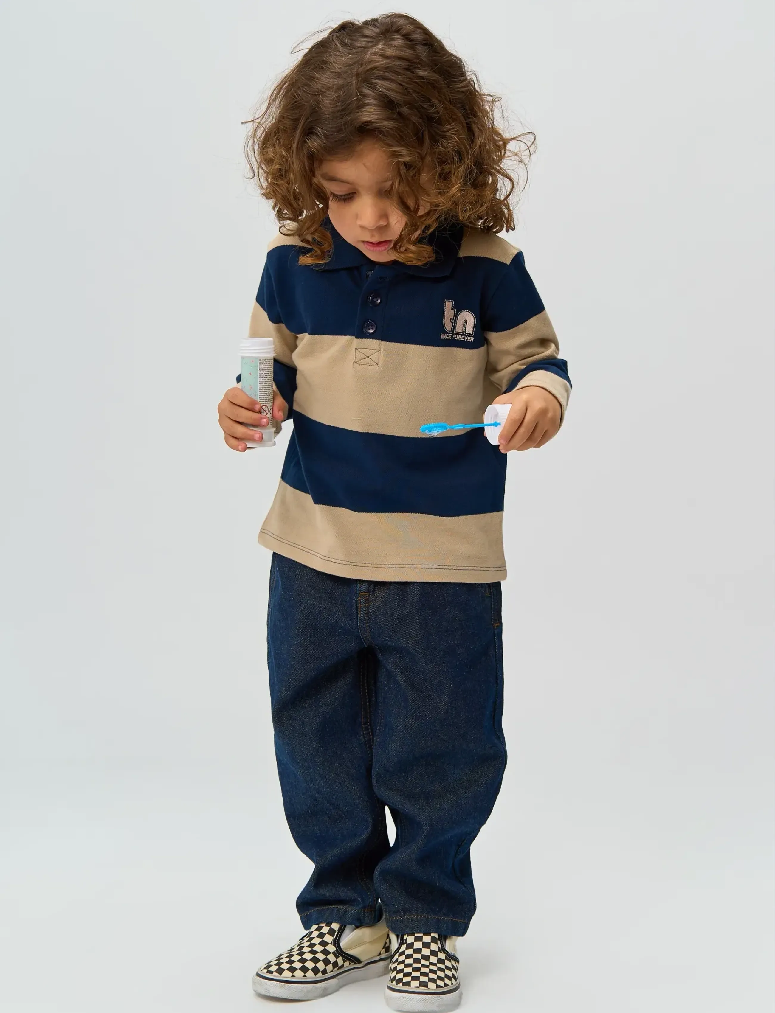 The New TNSTRinon L_S Pique Polo - Polo shirts - NAVY BLAZER STRIPED / navy