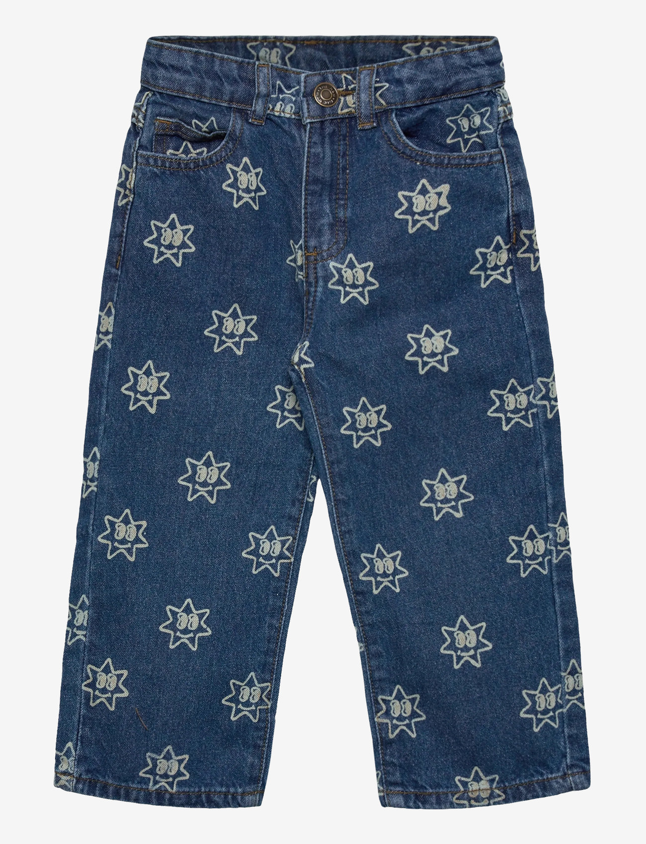 The New - TNSTRipley Wide Jeans - laia säärega teksad - medium blue denim aop - 1