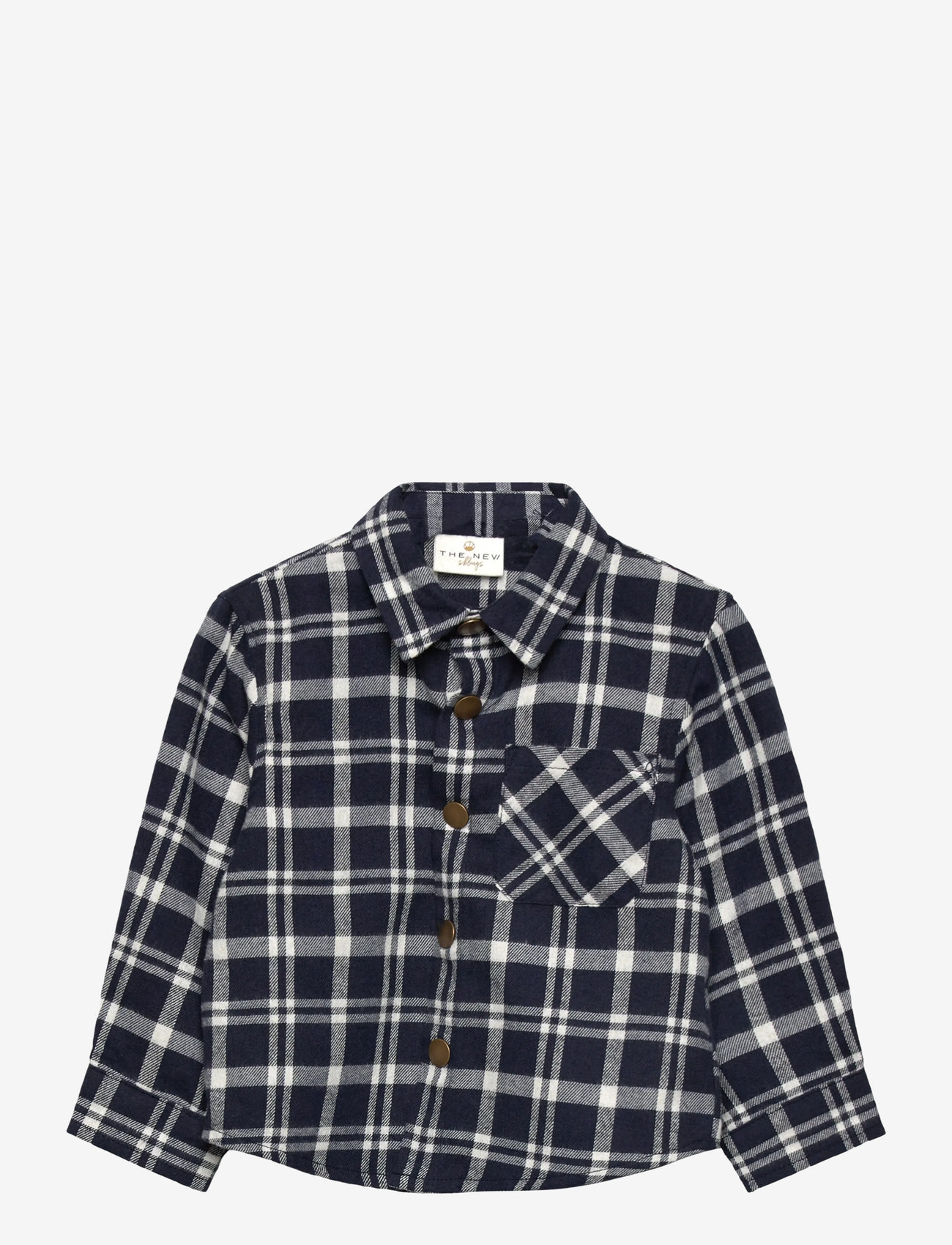 The New - TNSTRiggs L_S Flannel Shirt - pikkade varrukatega särgid - navy blazer check - 1