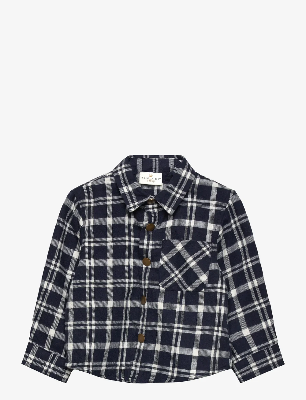 The New - TNSTRiggs L_S Flannel Shirt - langærmede skjorter - navy blazer check - 1