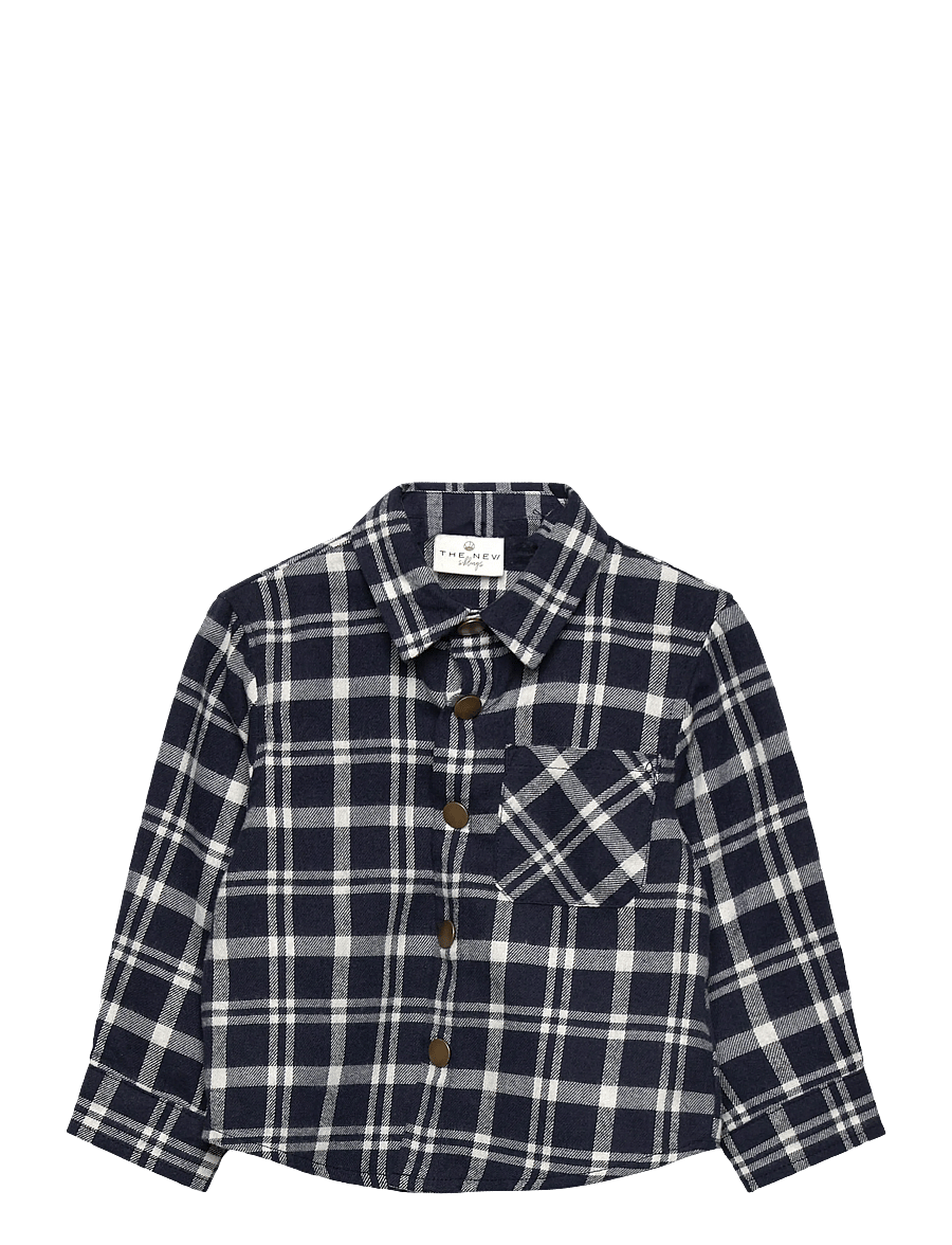 The New - TNSTRiggs L_S Flannel Shirt - langärmlige hemden - navy blazer check - 1