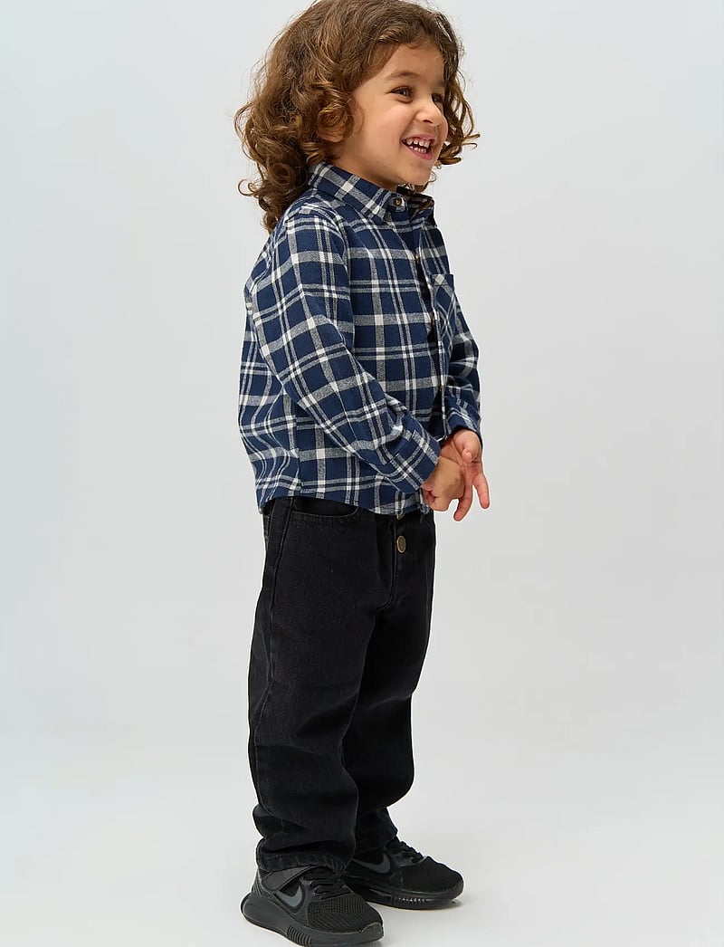 The New - TNSTRiggs L_S Flannel Shirt - pikkade varrukatega särgid - navy blazer check - 3