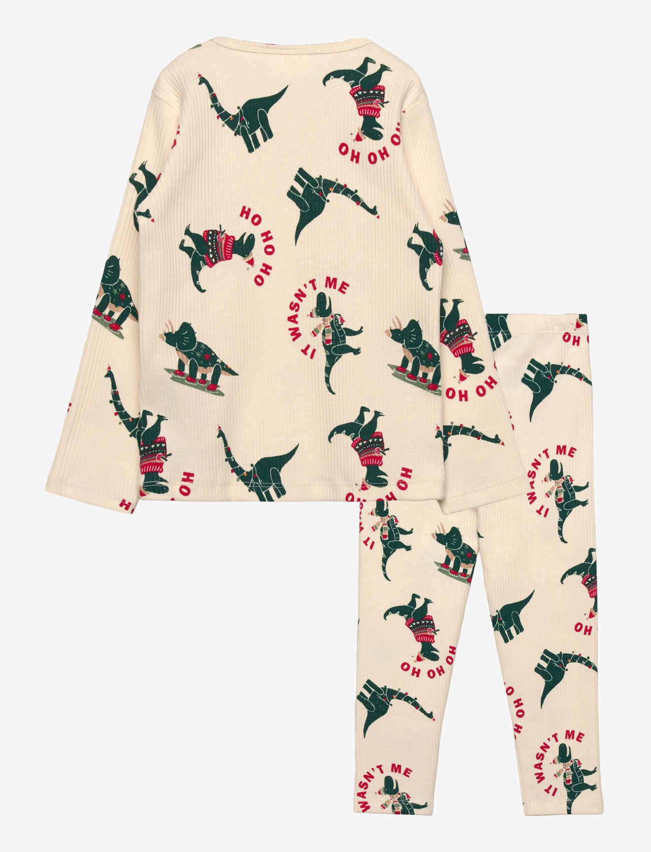 The New - TNSTHoliday Rib Night Set - pyjama-sets - gardenia dino aop - 1