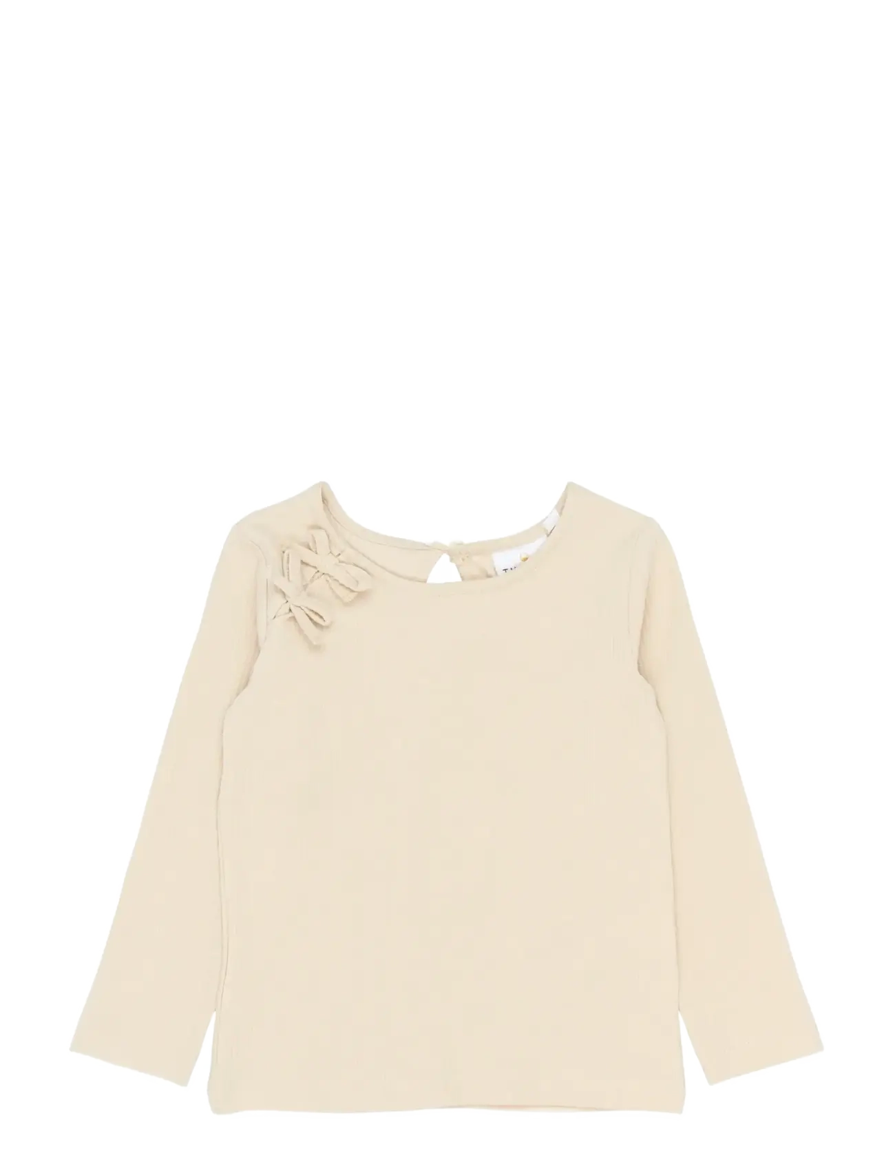 THE NEW Tnstsigne L_S Rib Tee Beige - 92 - Kinder