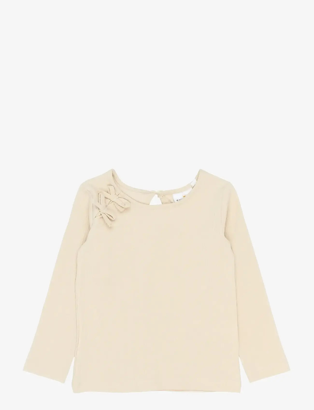 The New - TNSTSigne L_S Rib Tee - pikkade varrukatega t-särgid - gardenia - 1