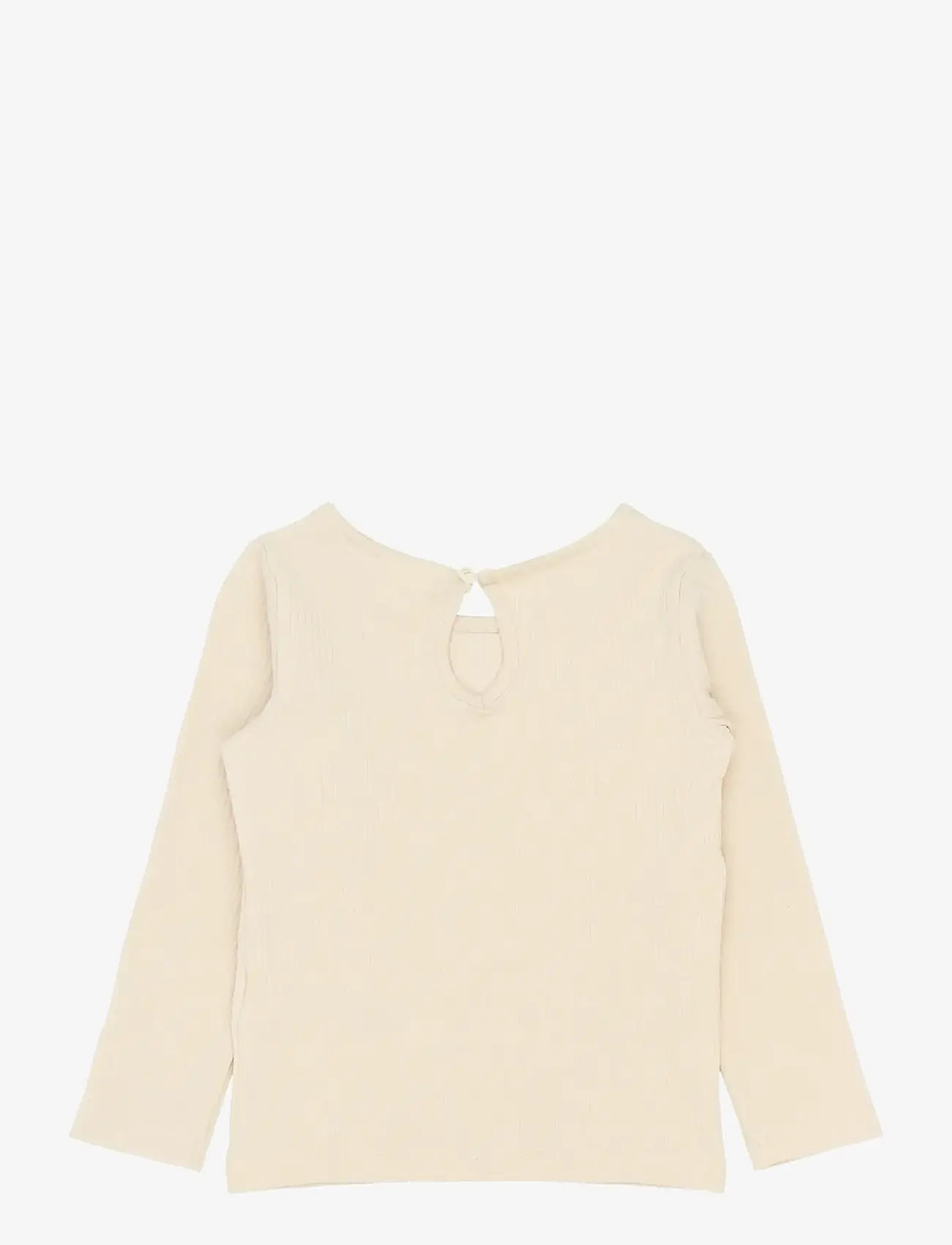 The New - TNSTSigne L_S Rib Tee - pikkade varrukatega t-särgid - gardenia - 2