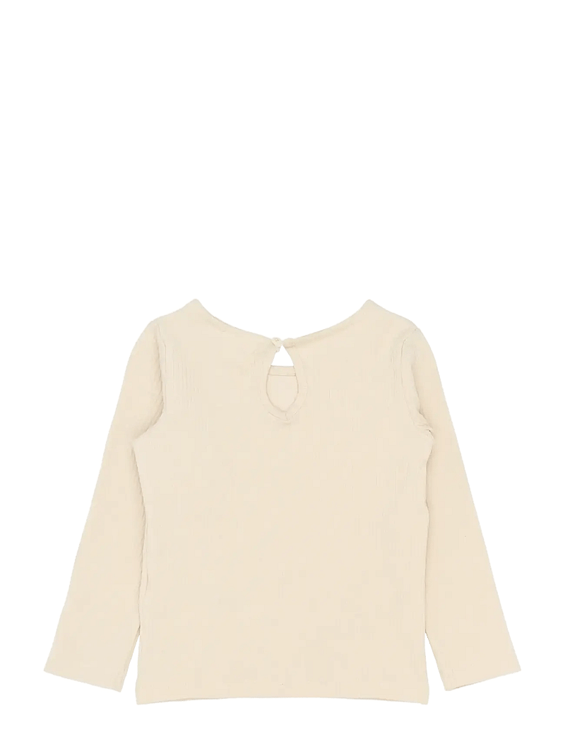 The New - TNSTSigne L_S Rib Tee - pikkade varrukatega t-särgid - gardenia - 2