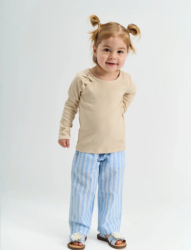 The New - TNSTSigne L_S Rib Tee - pikkade varrukatega t-särgid - gardenia - 0