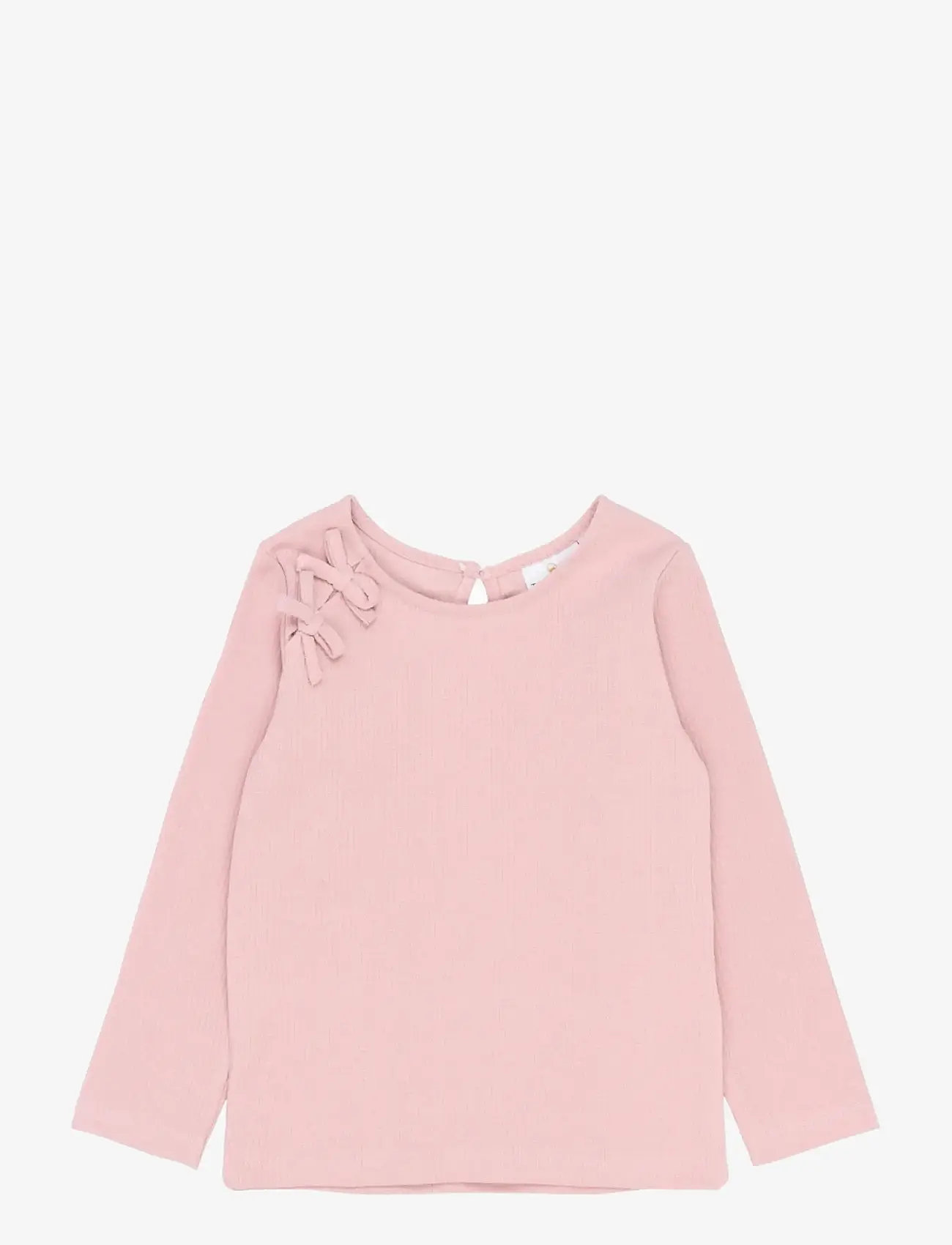 The New - TNSTSigne L_S Rib Tee - långärmade t-shirts - silver pink - 0