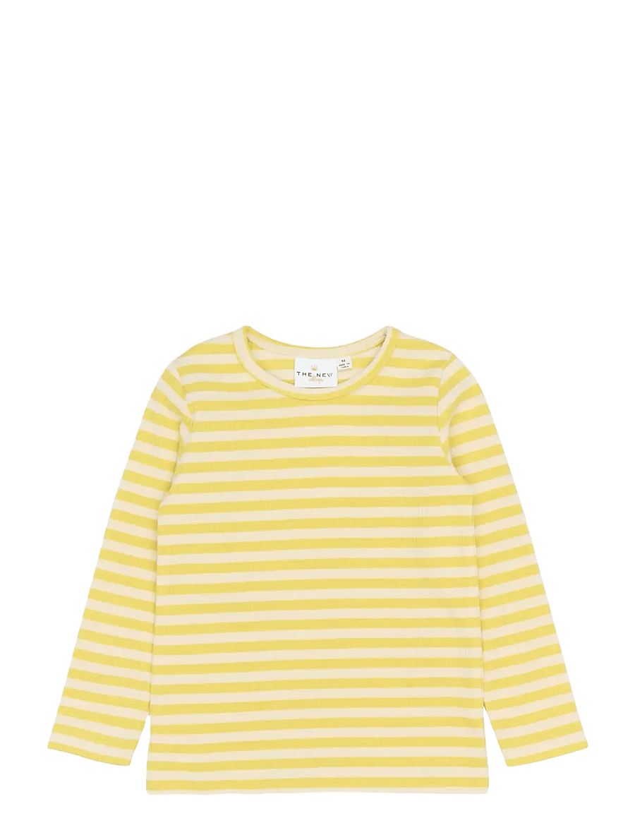The New - TNSTFro L_S Rib Tee - langärmelig - dusky citron striped - 1