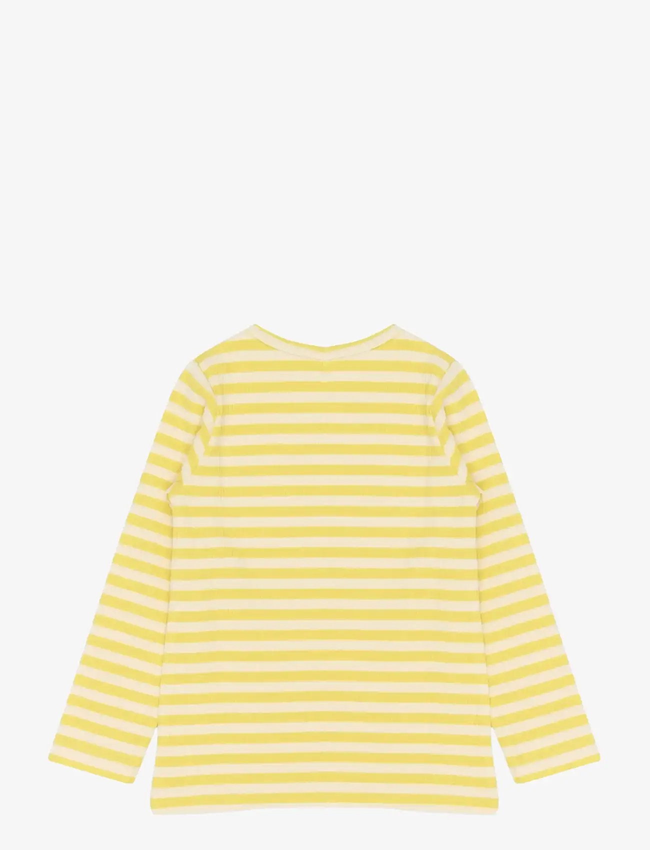 The New - TNSTFro L_S Rib Tee - långärmade t-shirts - dusky citron striped - 2