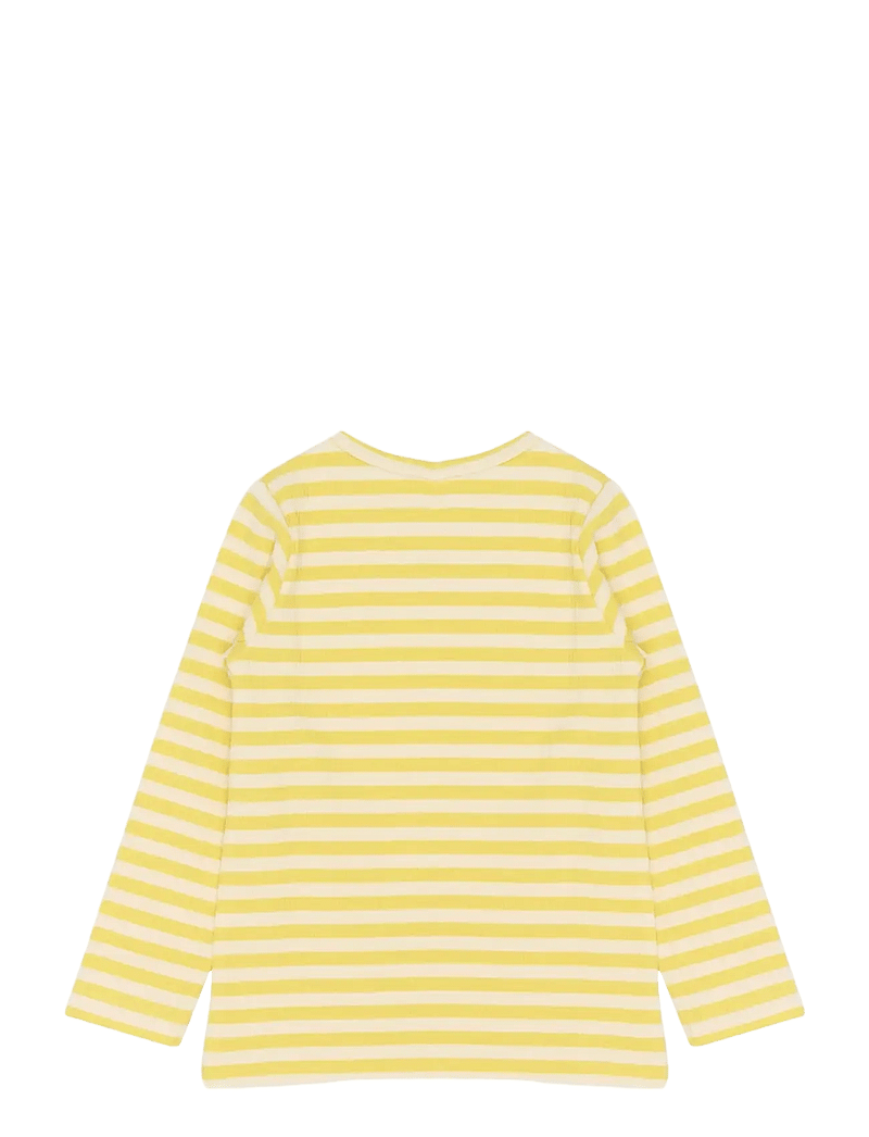 The New - TNSTFro L_S Rib Tee - långärmade t-shirts - dusky citron striped - 2
