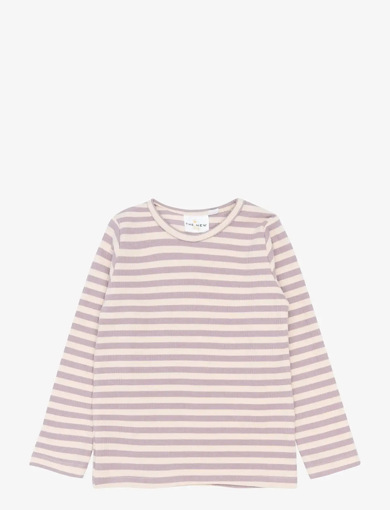 The New - TNSTFro L_S Rib Tee - langærmede t-shirts - sea fog striped - 0