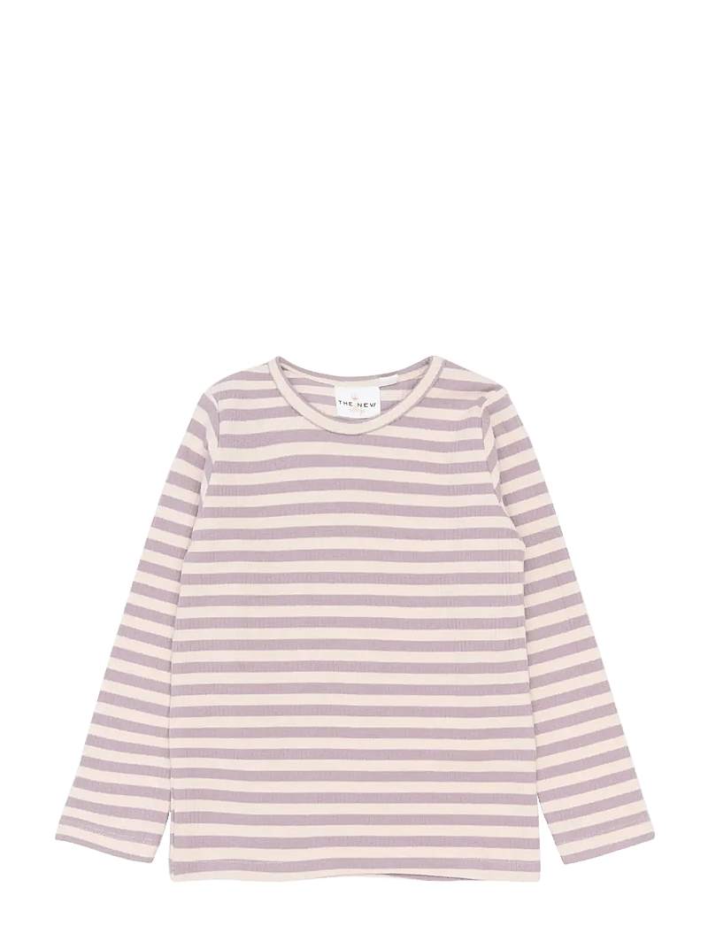 The New - TNSTFro L_S Rib Tee - langærmede t-shirts - sea fog striped - 0