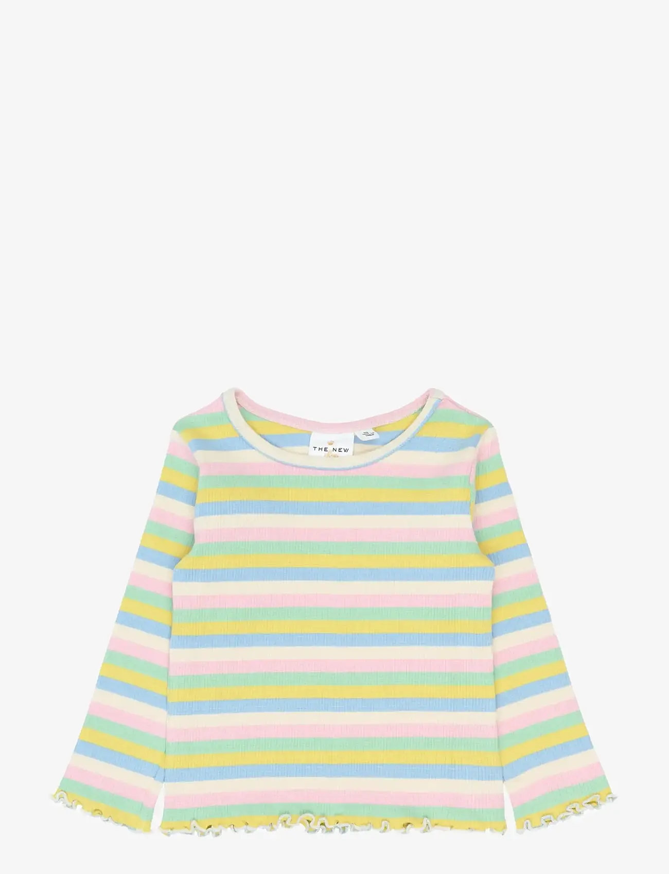 The New - TNSTSofia L_S Rib Tee - langærmede t-shirts - multi striped - 1