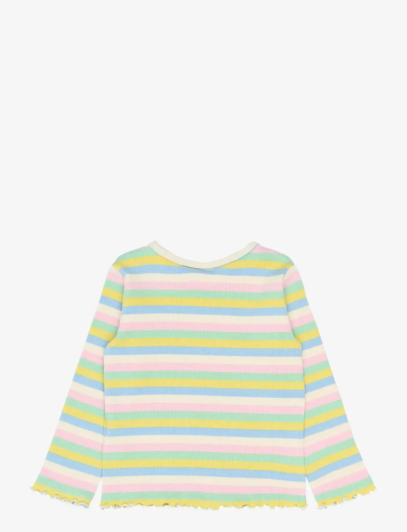 The New - TNSTSofia L_S Rib Tee - langærmede t-shirts - multi striped - 2