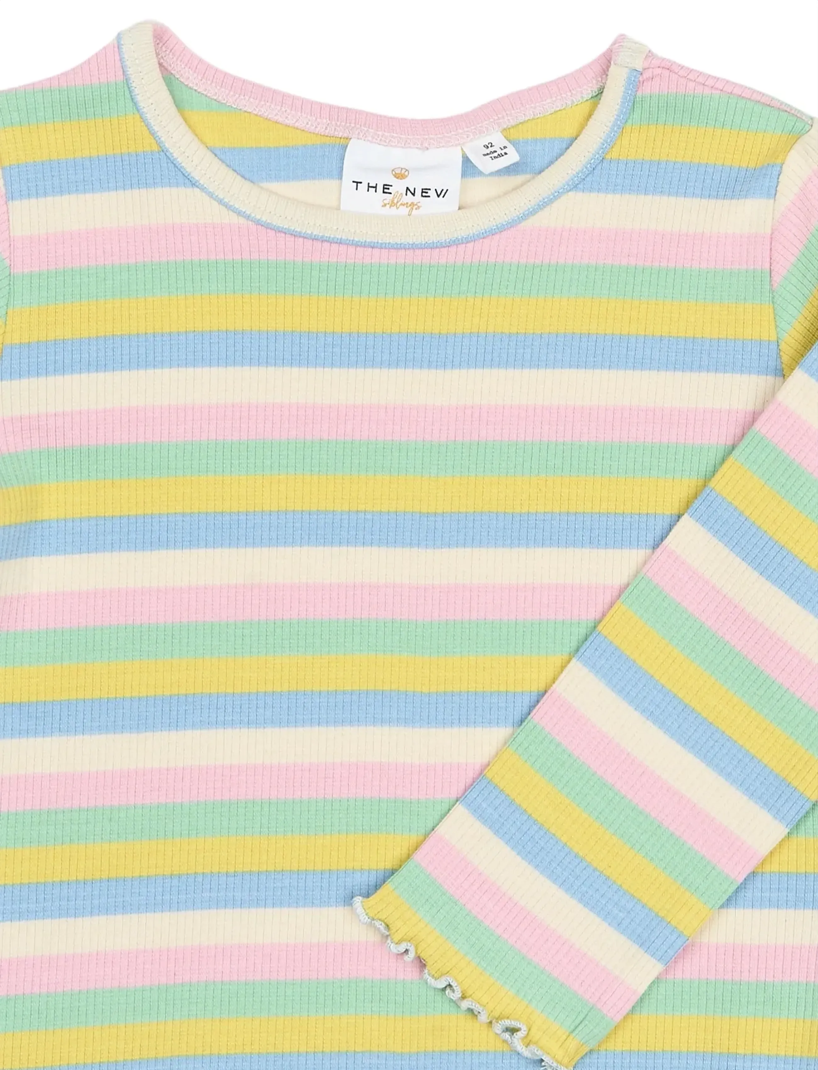 The New - TNSTSofia L_S Rib Tee - long-sleeved t-shirts - multi striped - 4