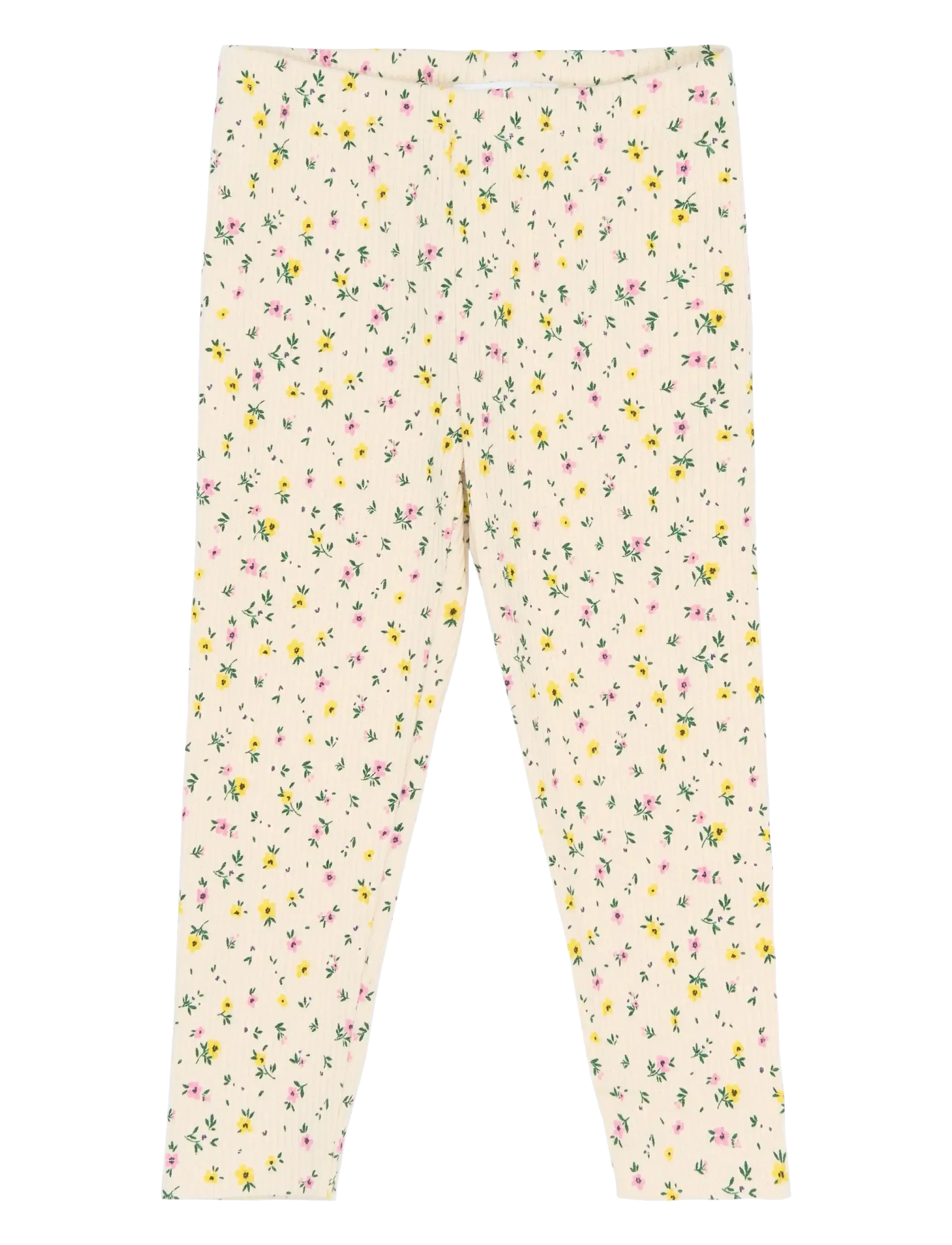 The New TNSTSelma Rib Leggings - App deal - GARDENIA AOP / cream