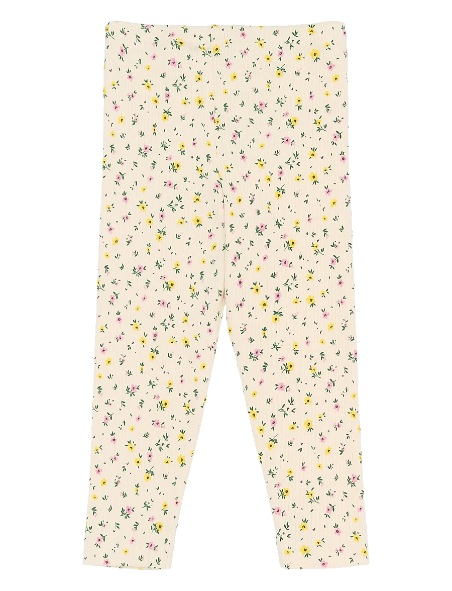 The New - TNSTSelma Rib Leggings - leggings - gardenia aop - 1
